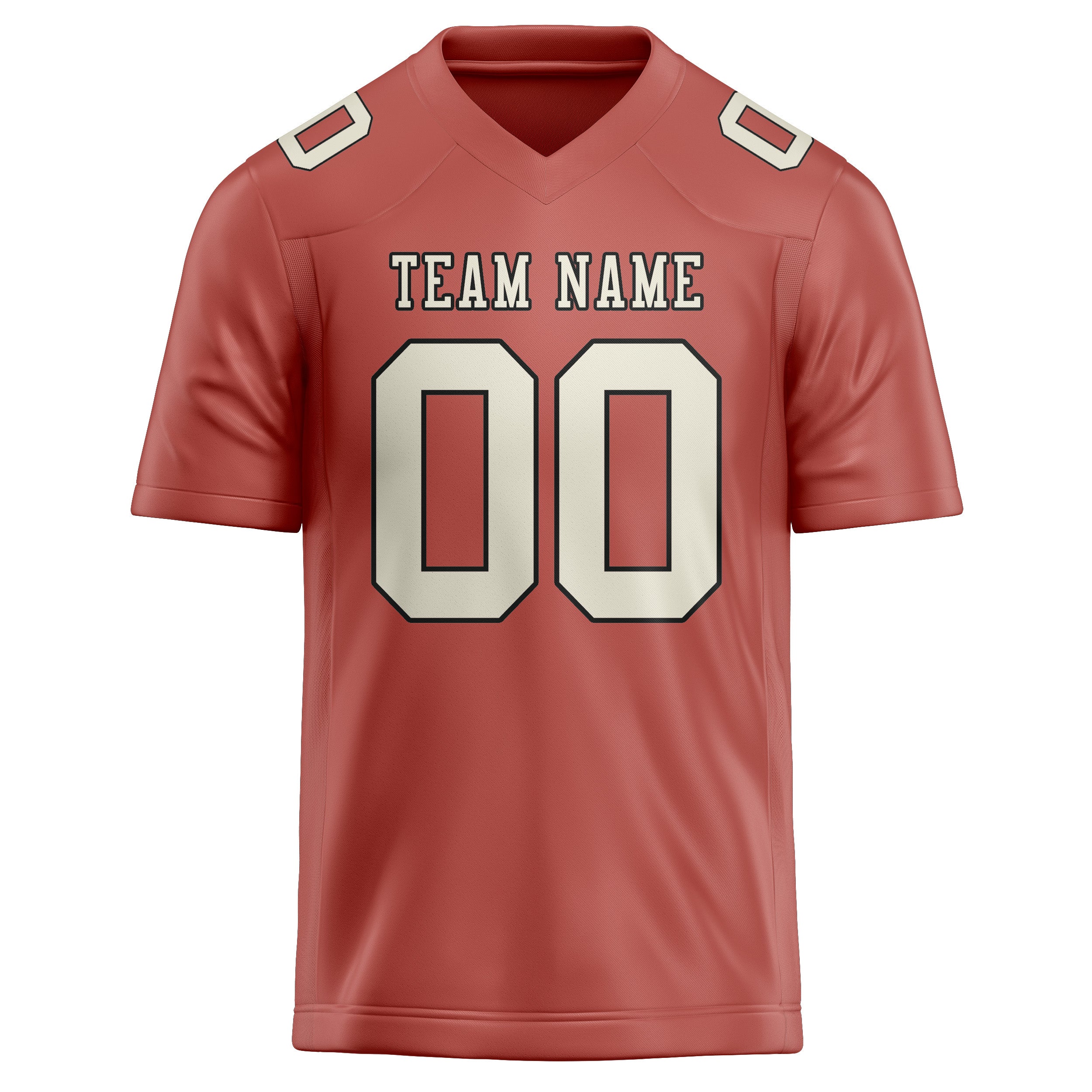 Custom Copper Rose Cream Football Jersey