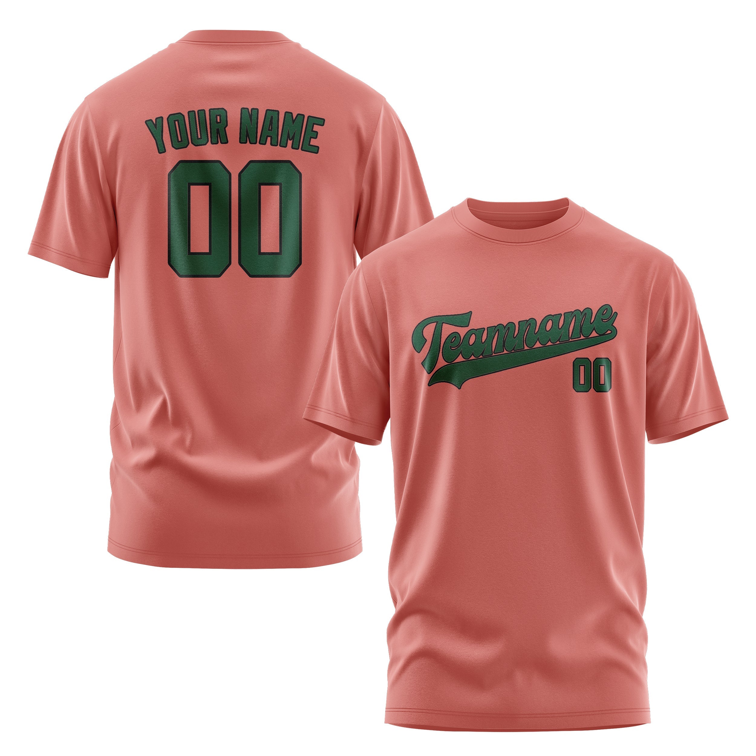 T-shirt personnalisé cuivre rose vert