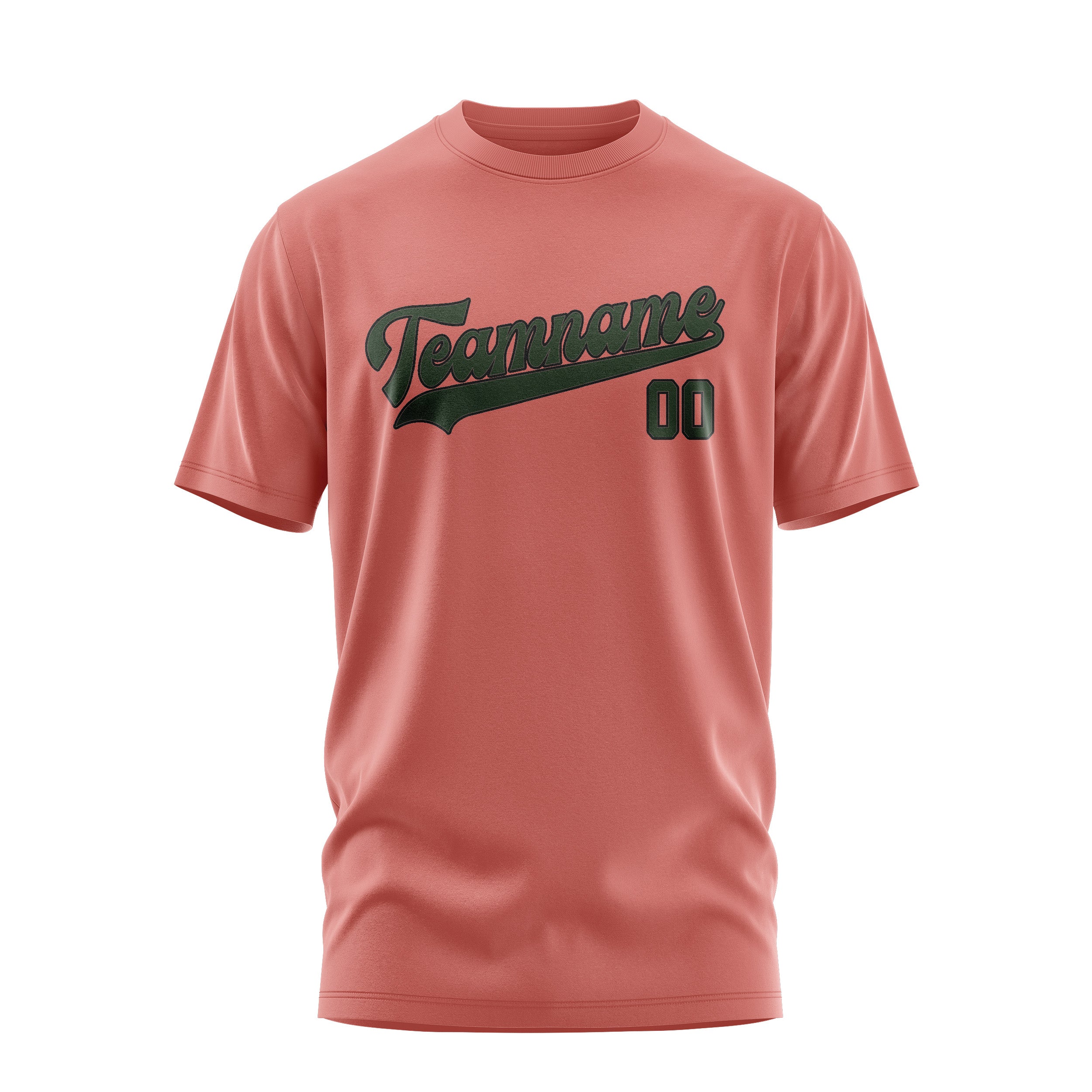 T-shirt personnalisé Copper Rose vert foncé