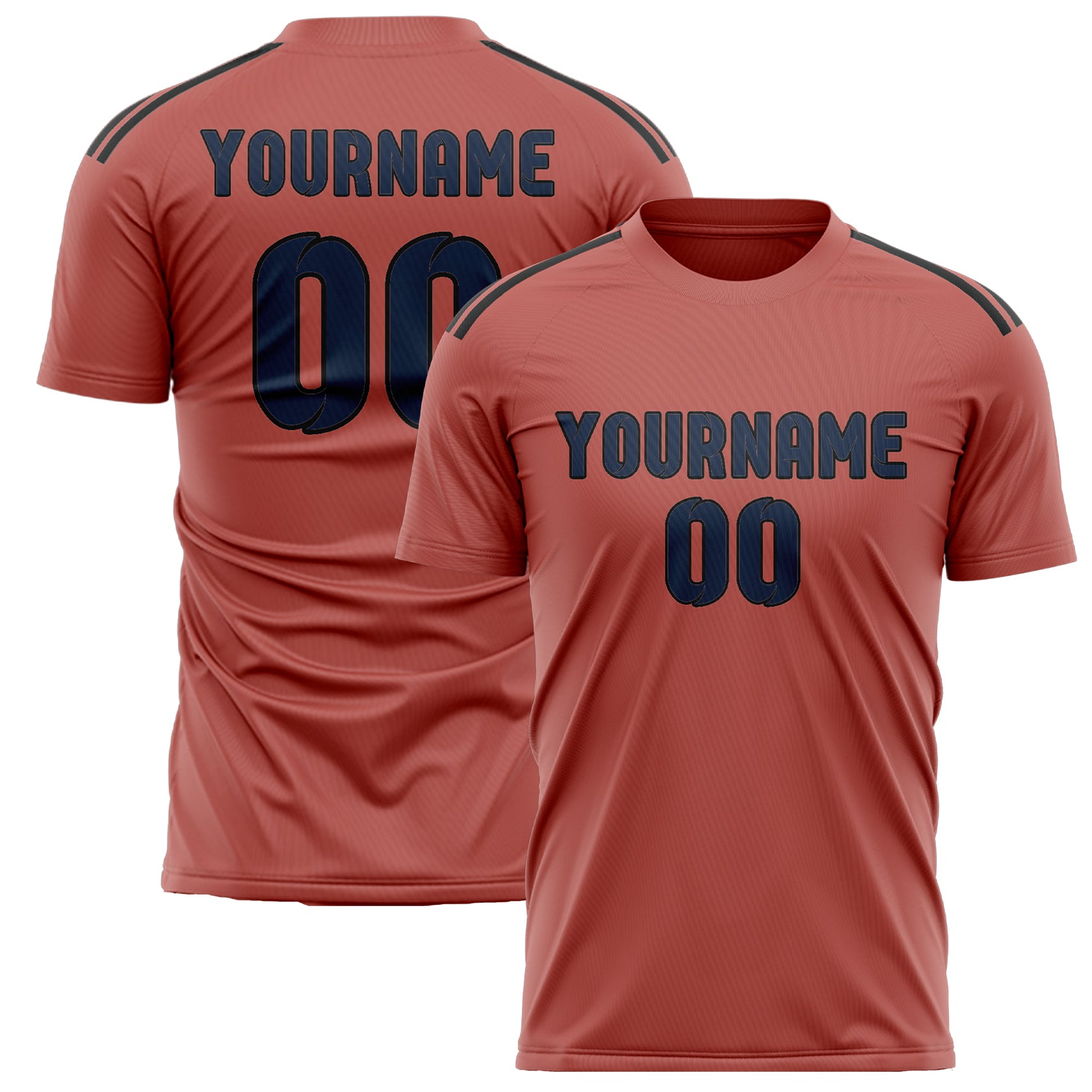 Maillot de football personnalisé Copper Rose Blue