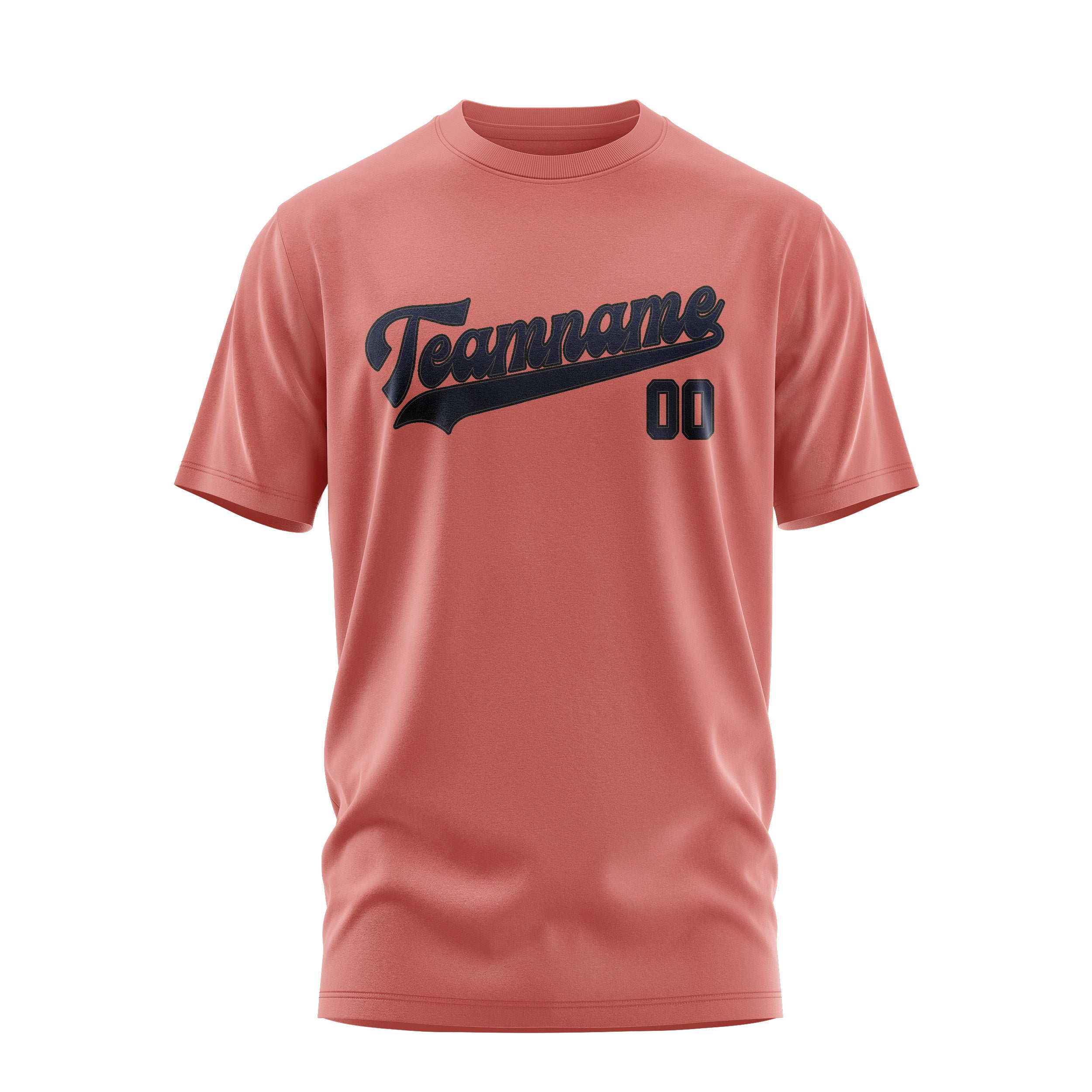 T-shirt bleu marine personnalisé Copper Rose
