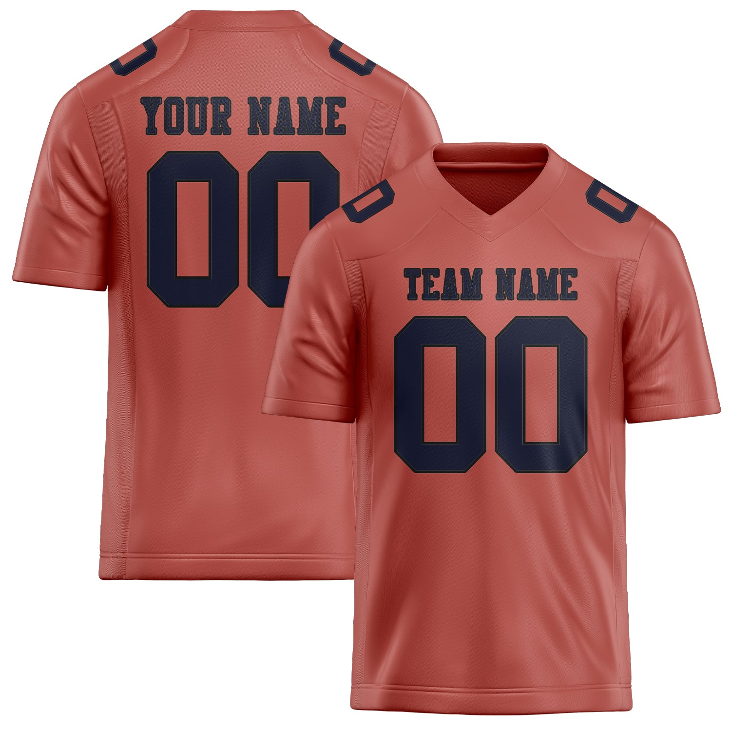 Custom Copper Rose Navy Football Jersey