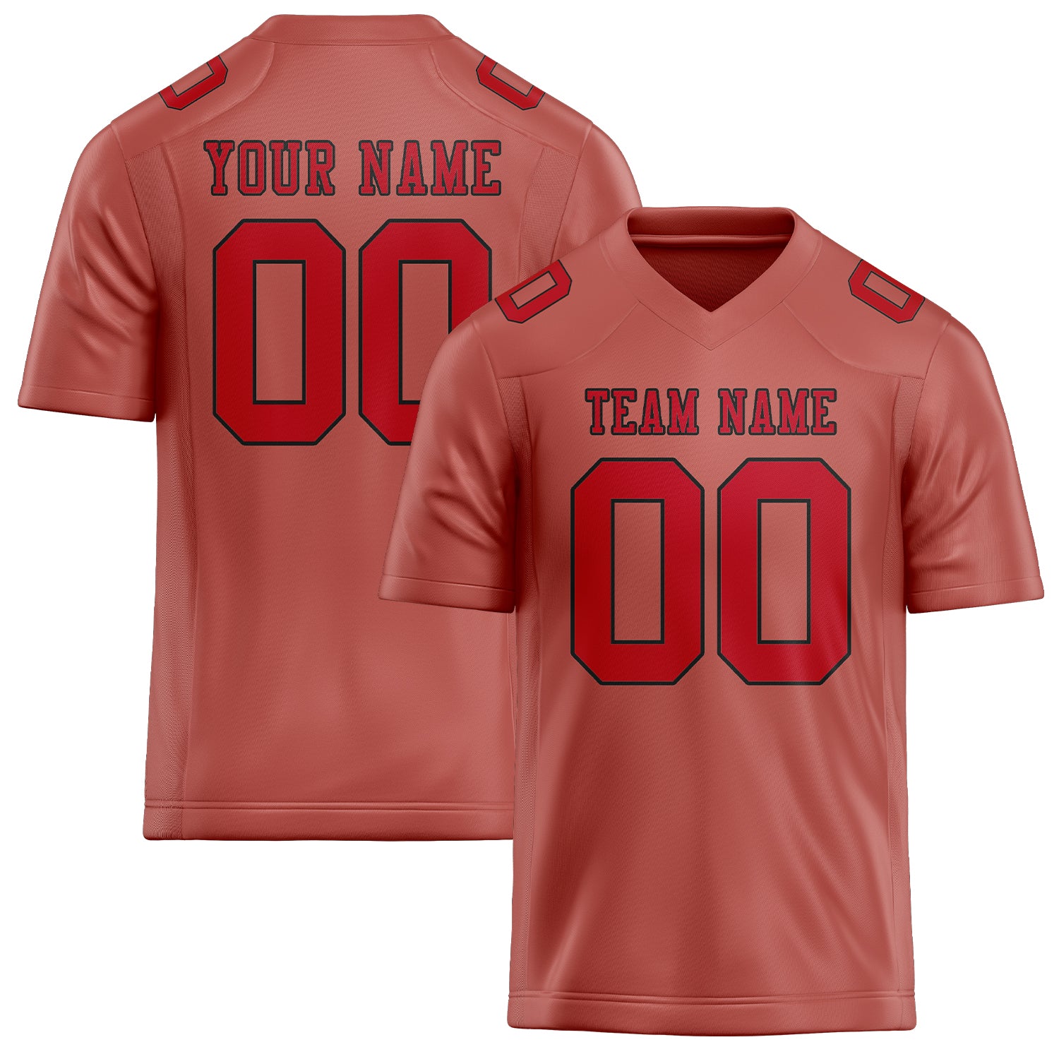 Maillot de football personnalisé Copper Rose Red
