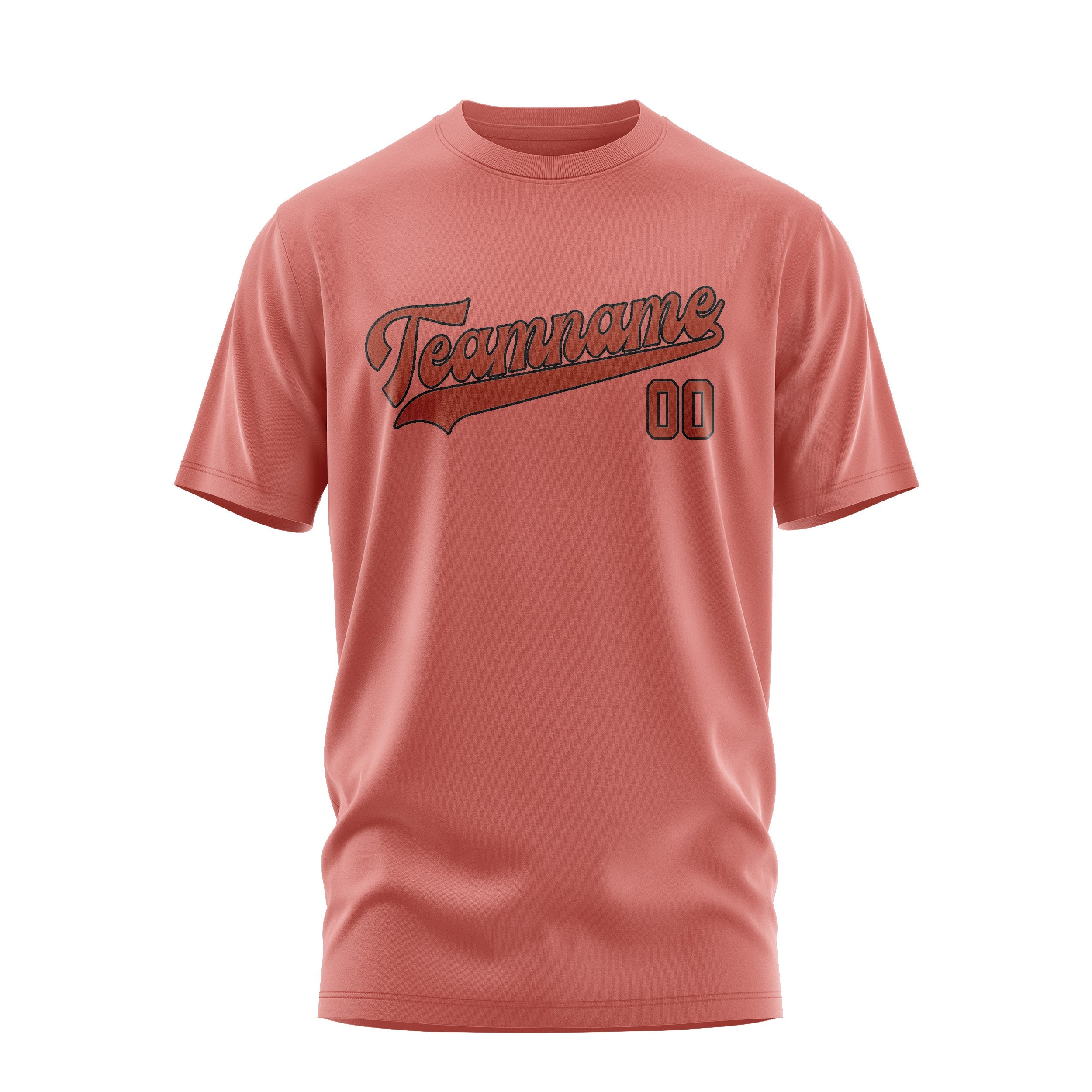 T-shirt personnalisé cuivre rose corail rouge