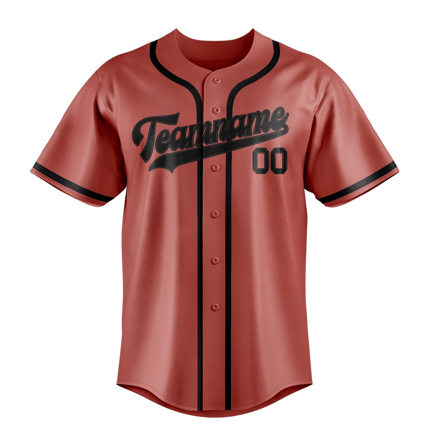 Maillot de baseball noir personnalisé Copper Rose