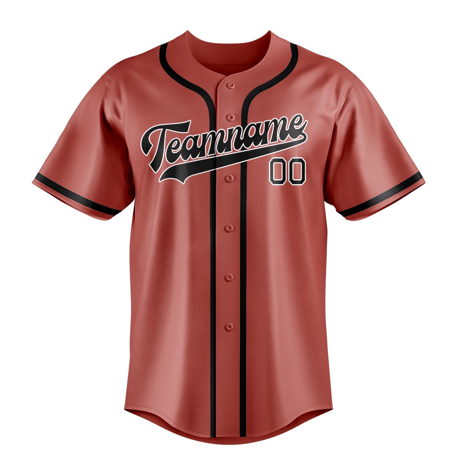 Maillot de baseball noir personnalisé Copper Rose
