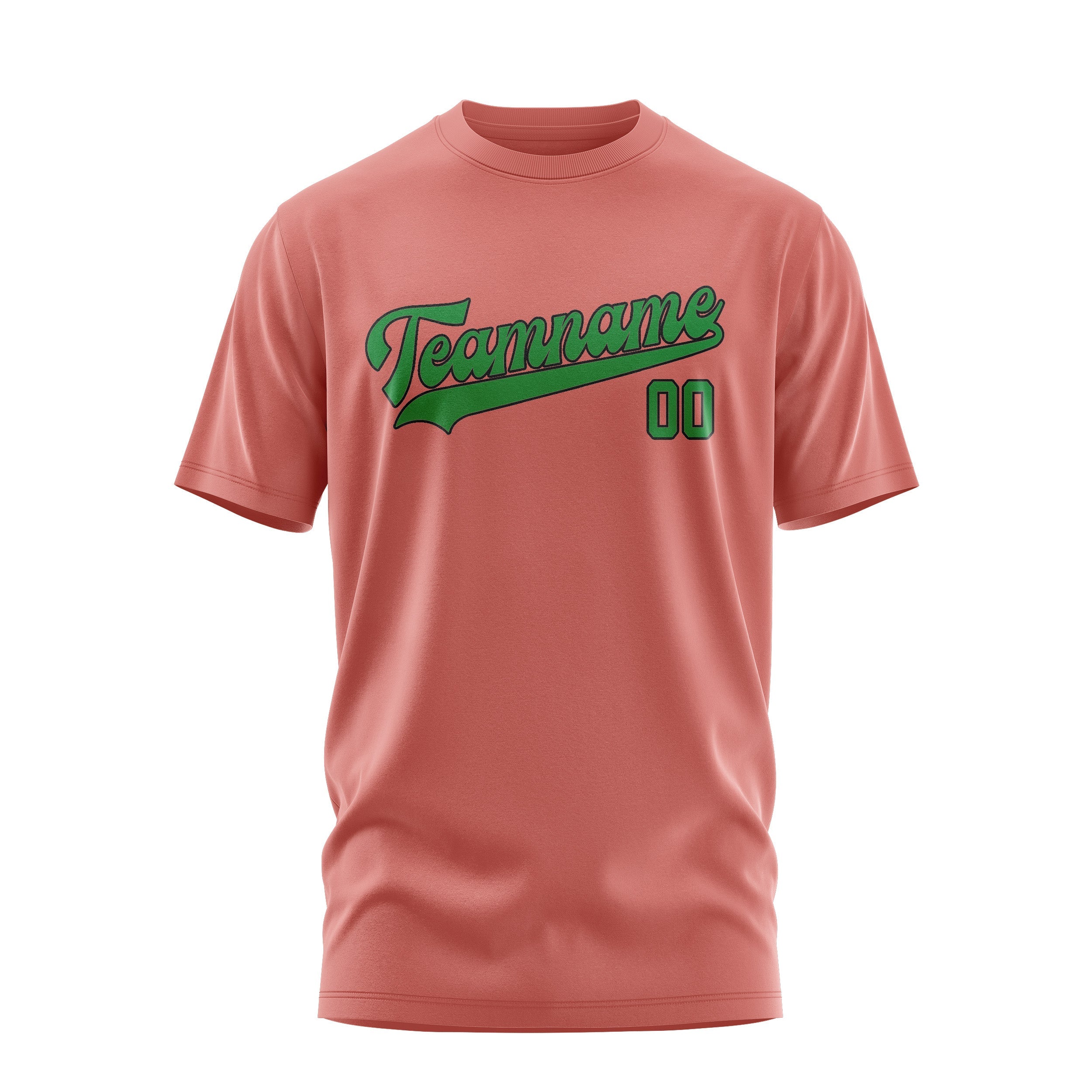 T-shirt personnalisé cuivre rose vert émeraude