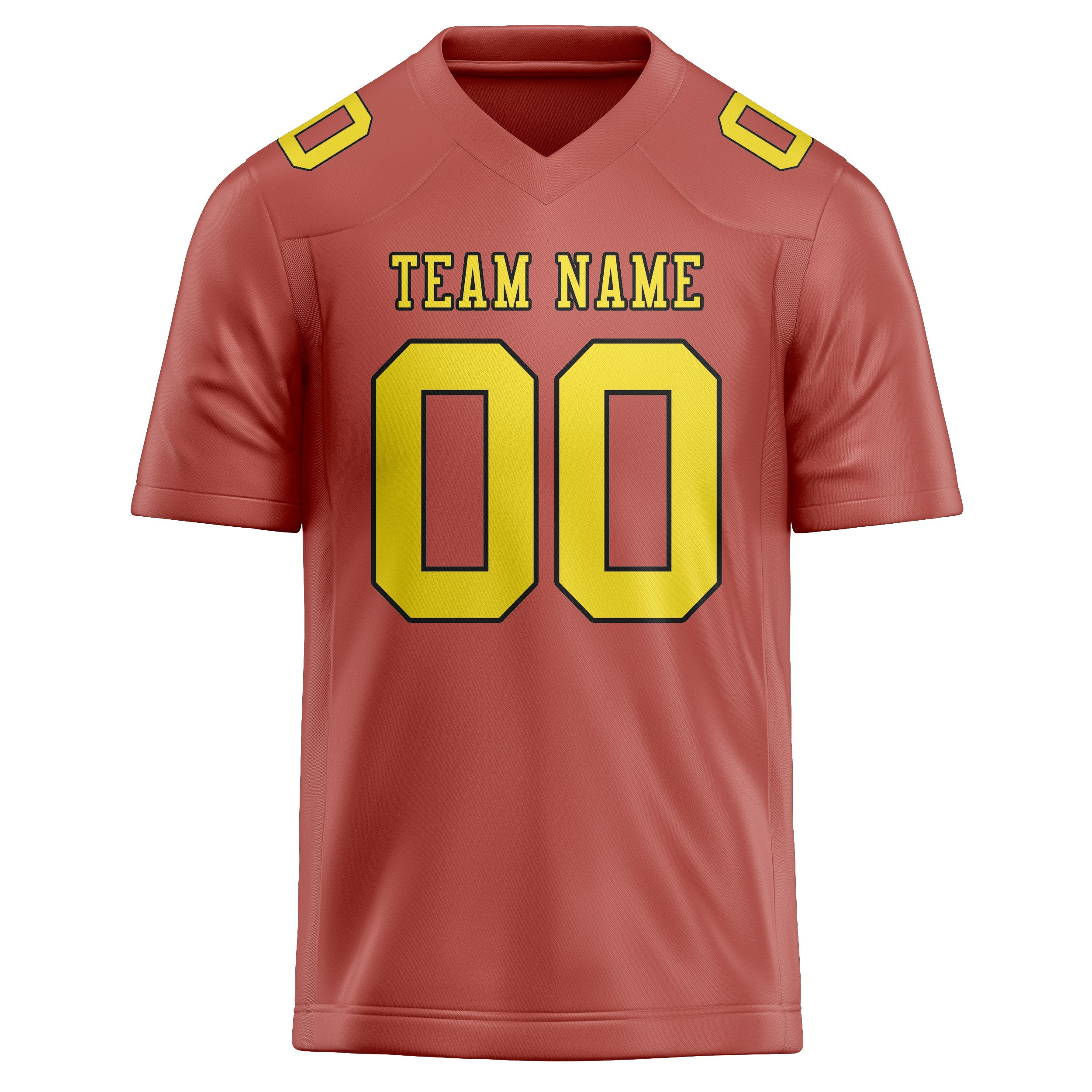 Maillot de football personnalisé Copper Rose jaune clair