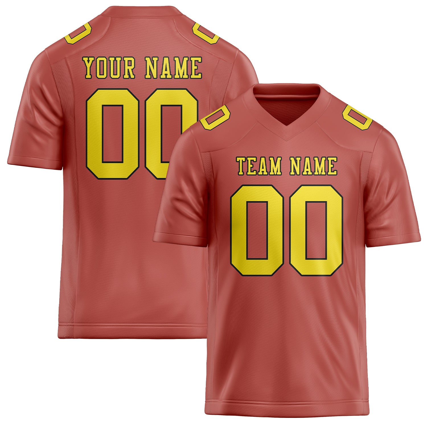 Maillot de football personnalisé Copper Rose jaune clair
