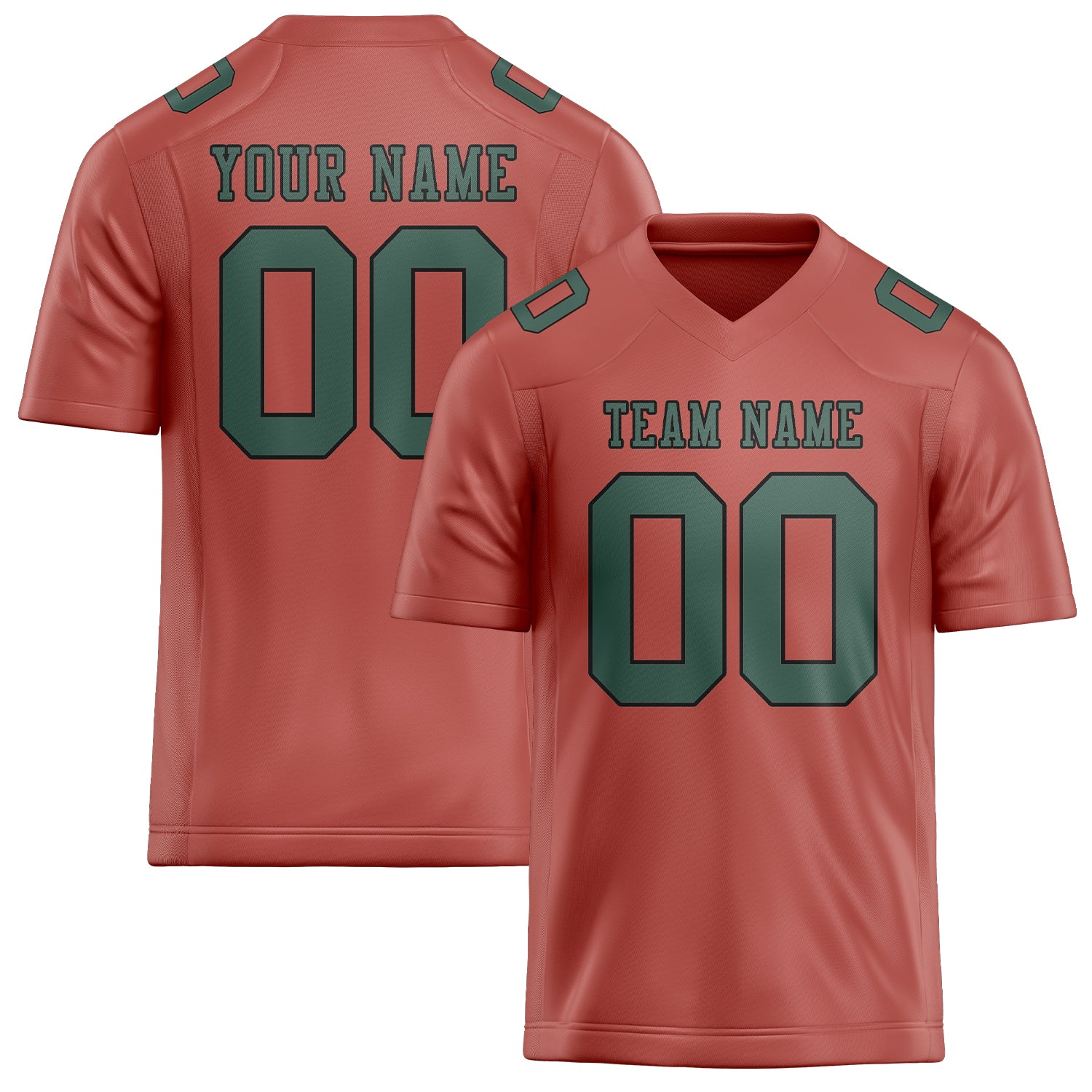 Maillot de football personnalisé Copper Rose bleu et vert