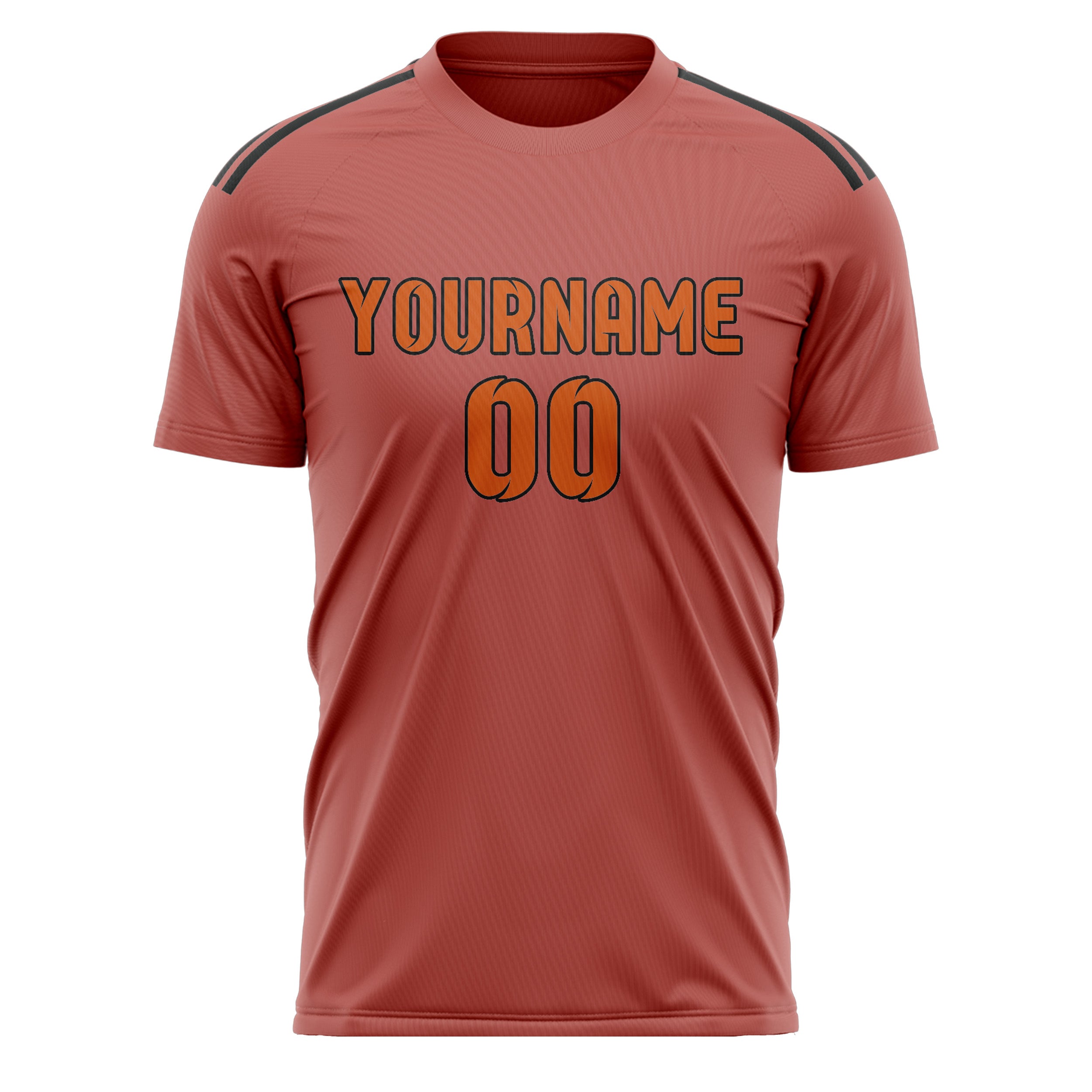 Maillot de football personnalisé Copper Rose Orange