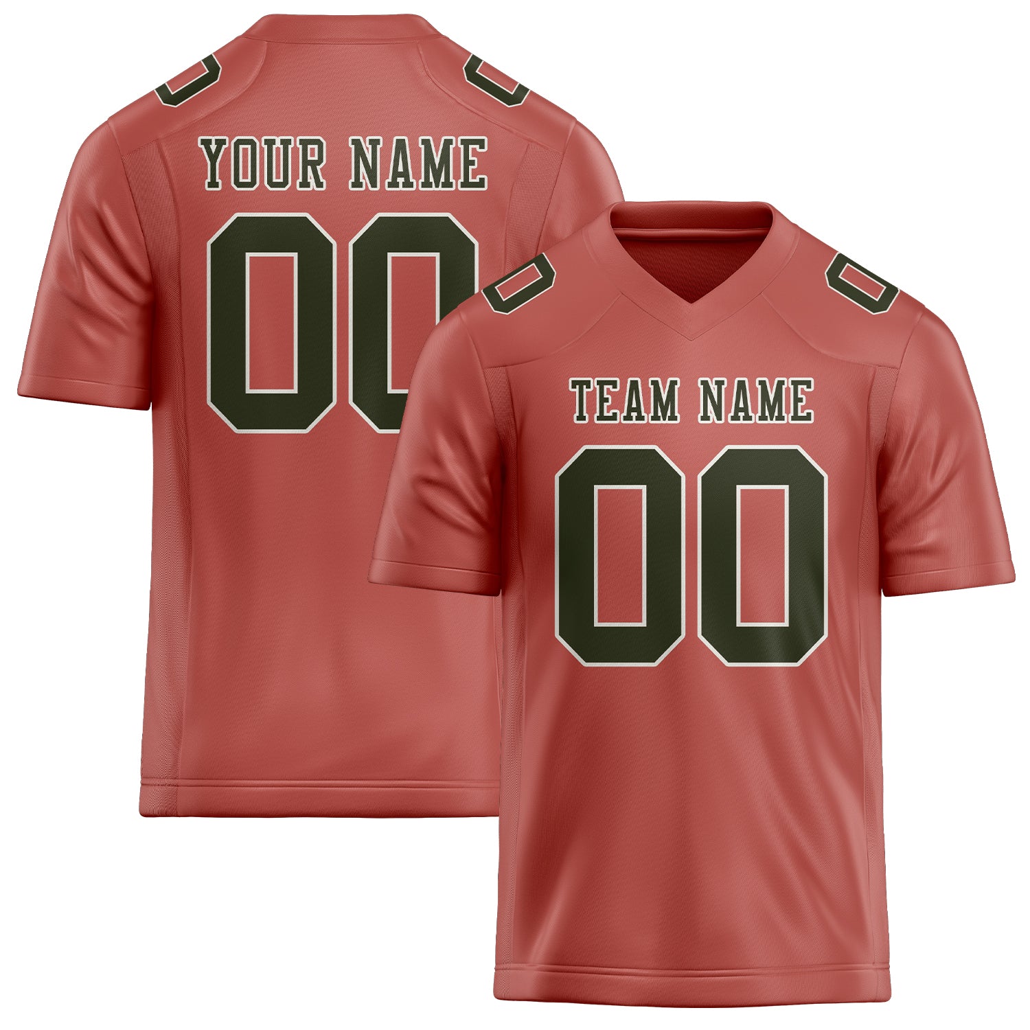 Maillot de football personnalisé Copper Rose Olive
