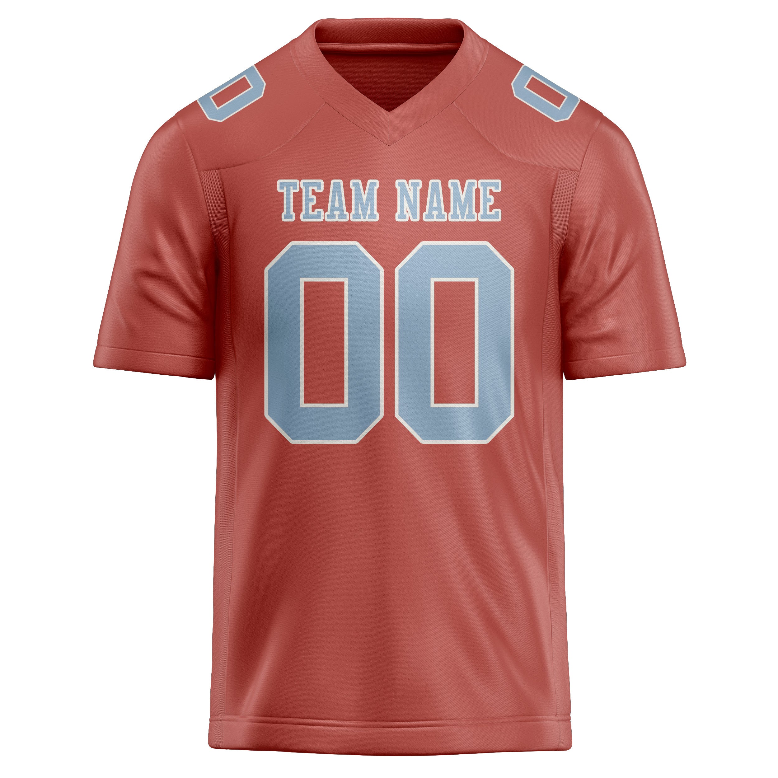 Maillot de football personnalisé Copper Rose bleu clair