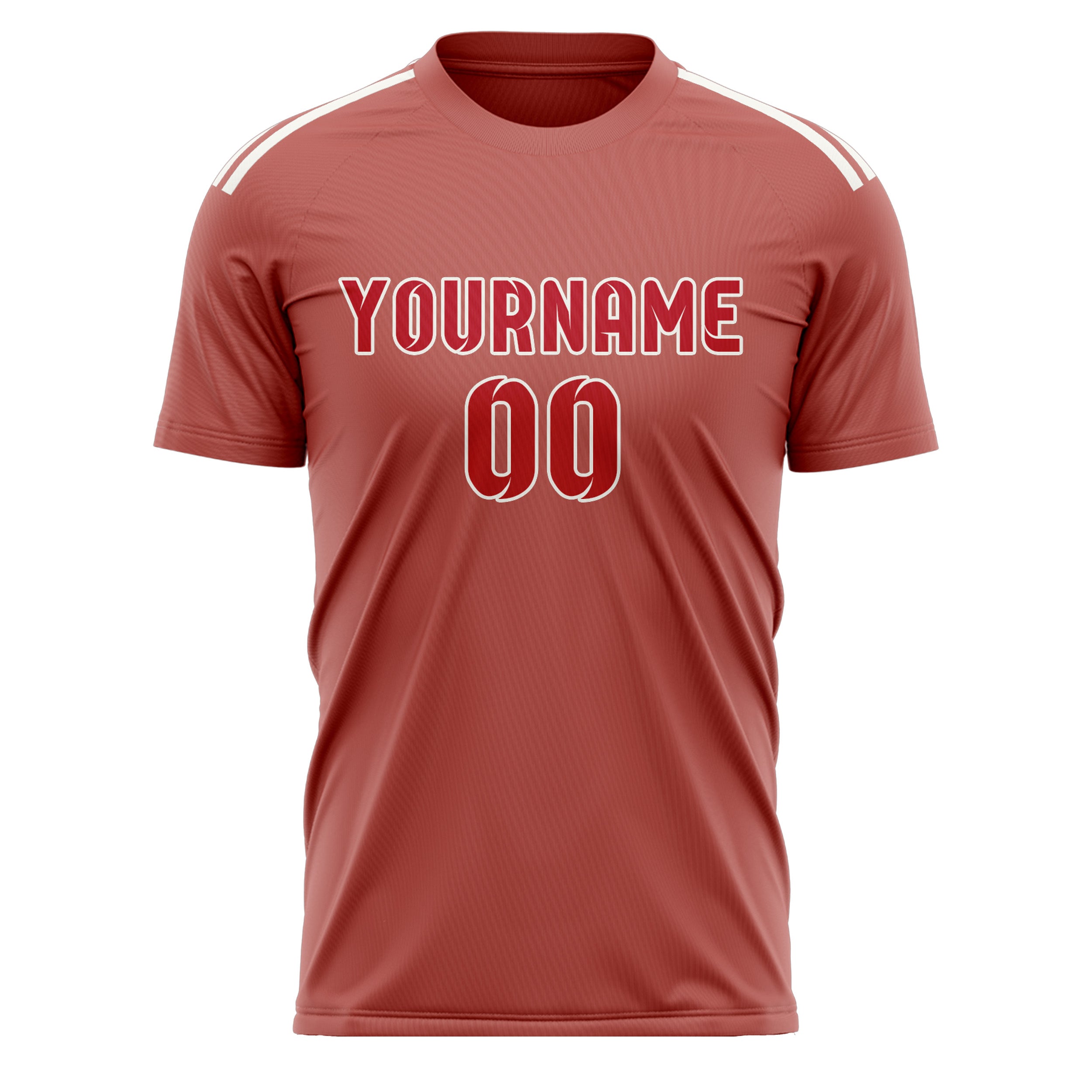 Maillot de football personnalisé Copper Rose Red