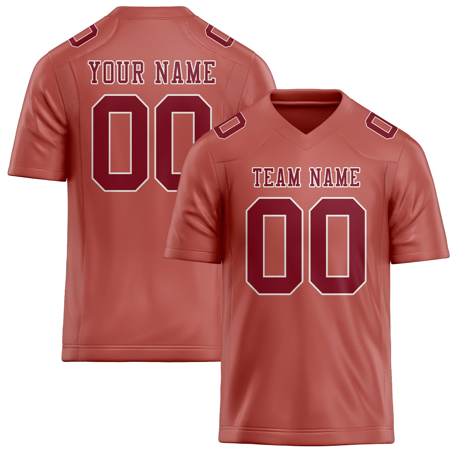 Maillot de football personnalisé Copper Rose Crimson Red