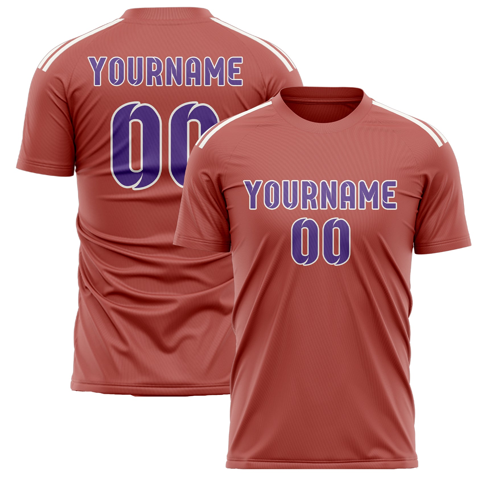 Maillot de football personnalisé Copper Rose violet clair