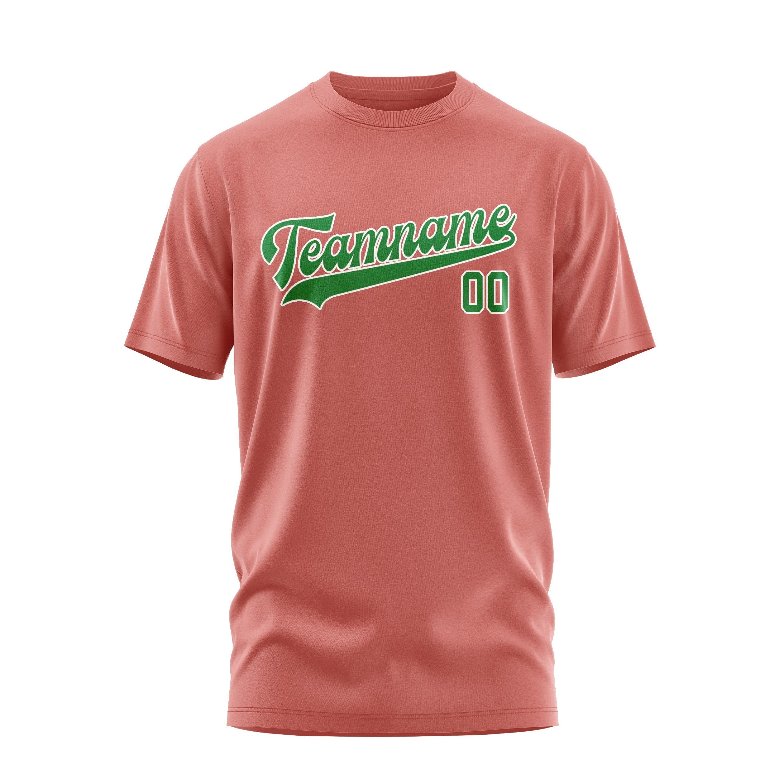 T-shirt personnalisé cuivre rose vert émeraude