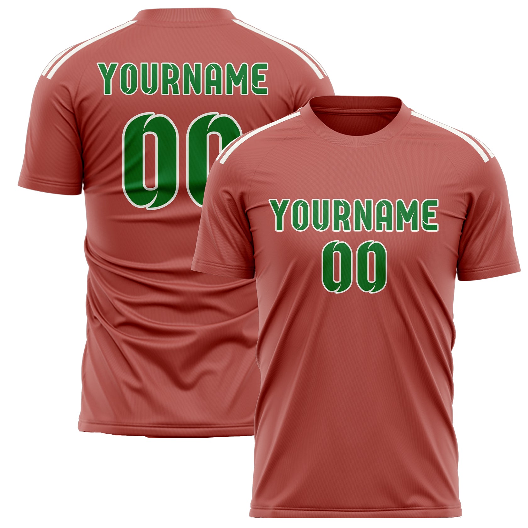 Maillot de football personnalisé Copper Rose vert émeraude