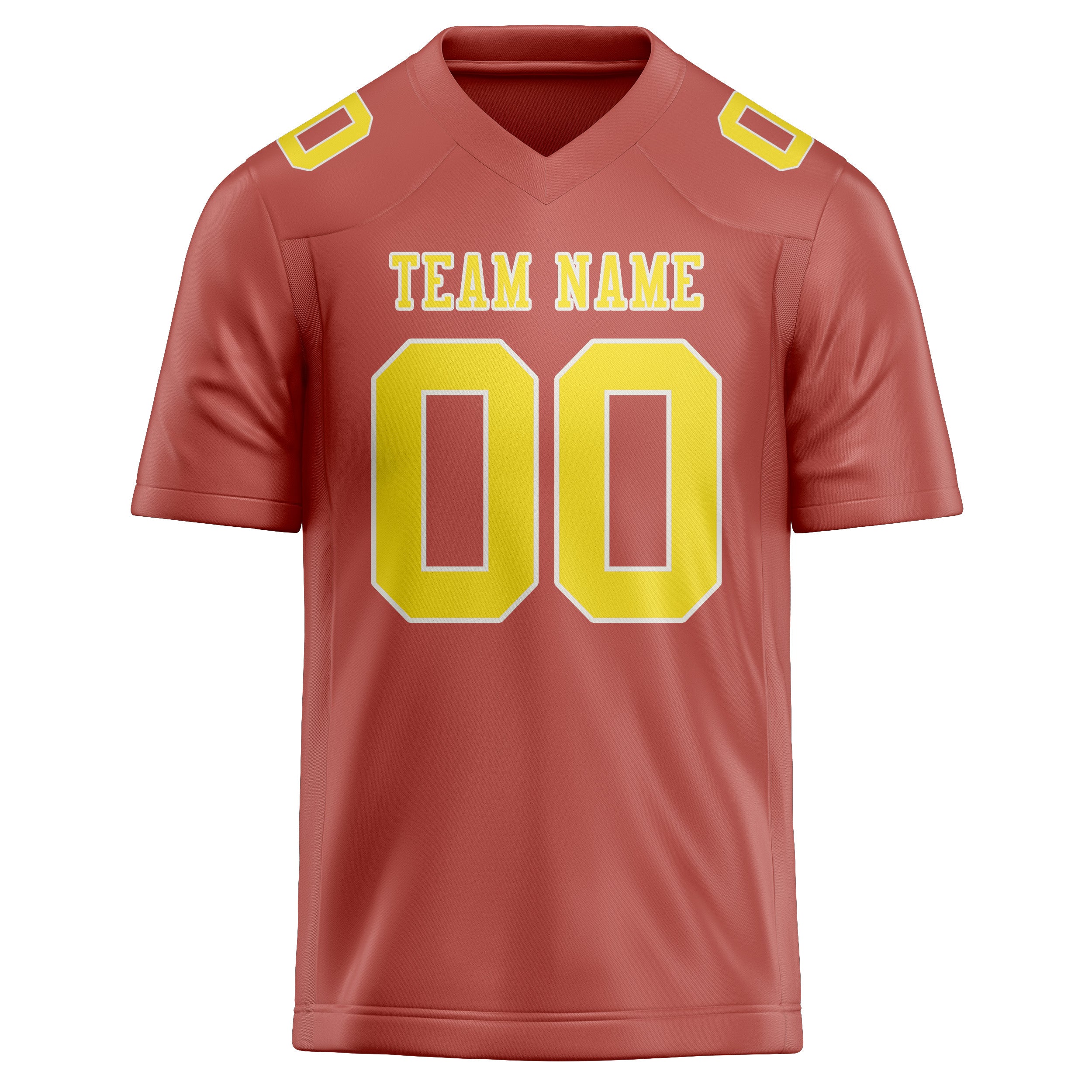 Maillot de football personnalisé Copper Rose jaune clair