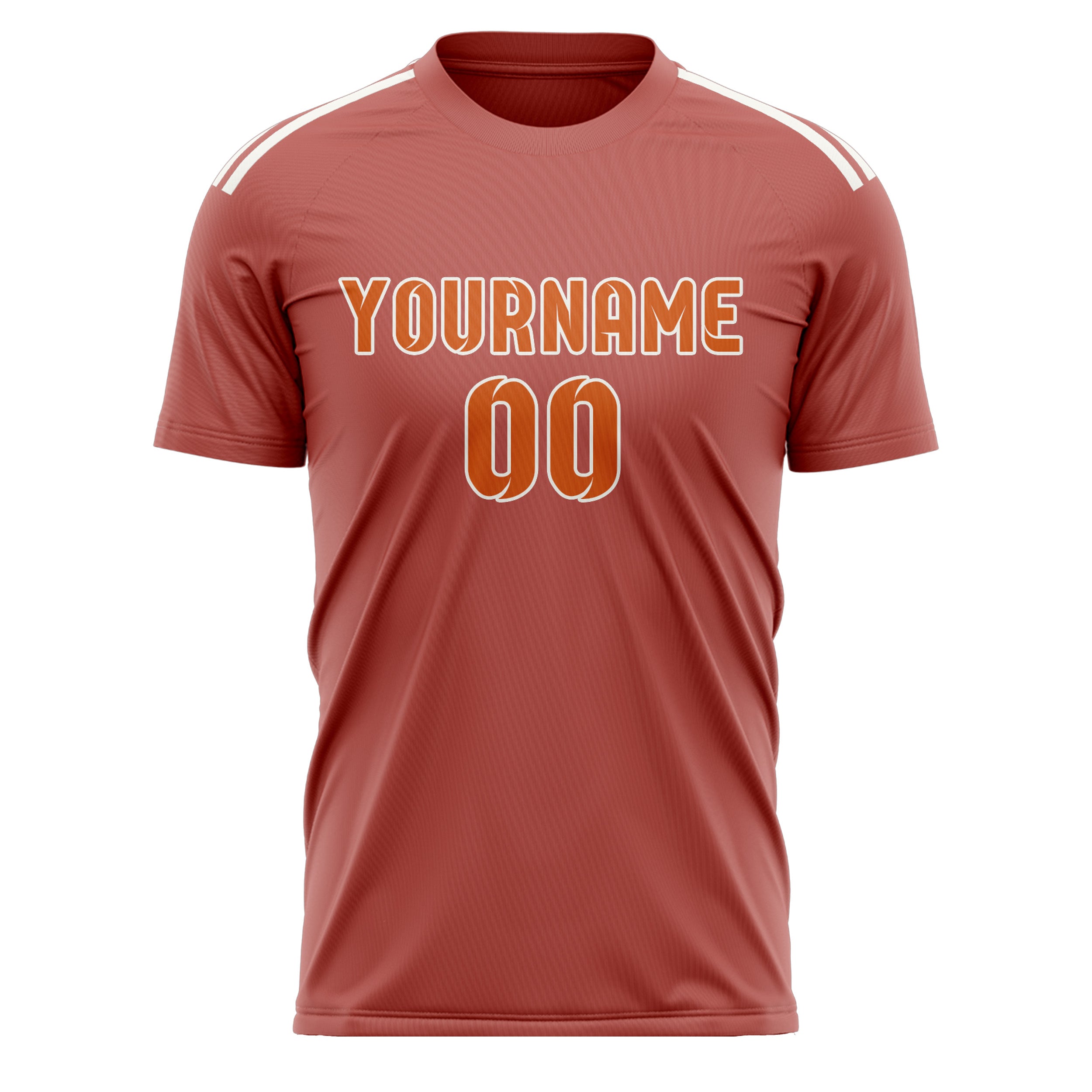 Maillot de football personnalisé Copper Rose Orange