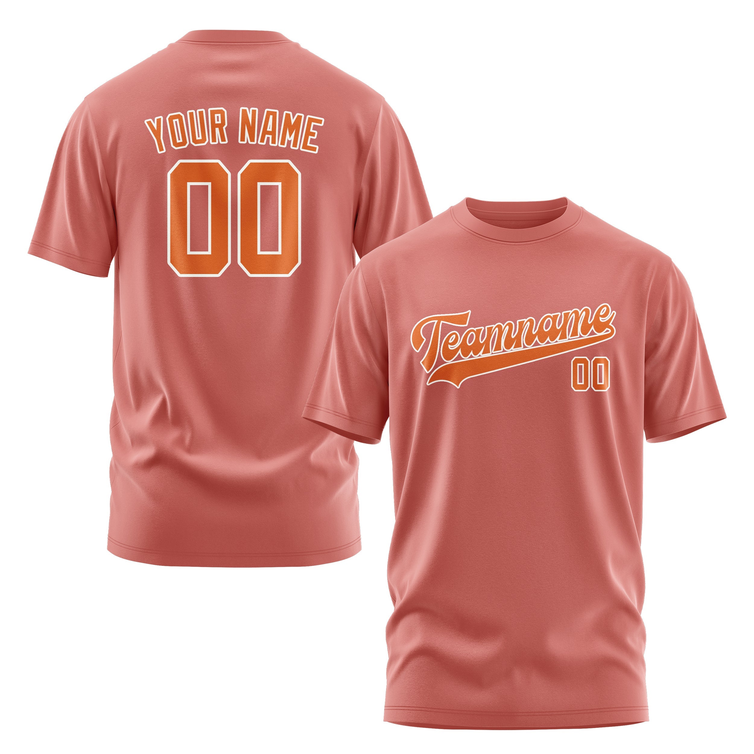 T-shirt personnalisé cuivre rose orange