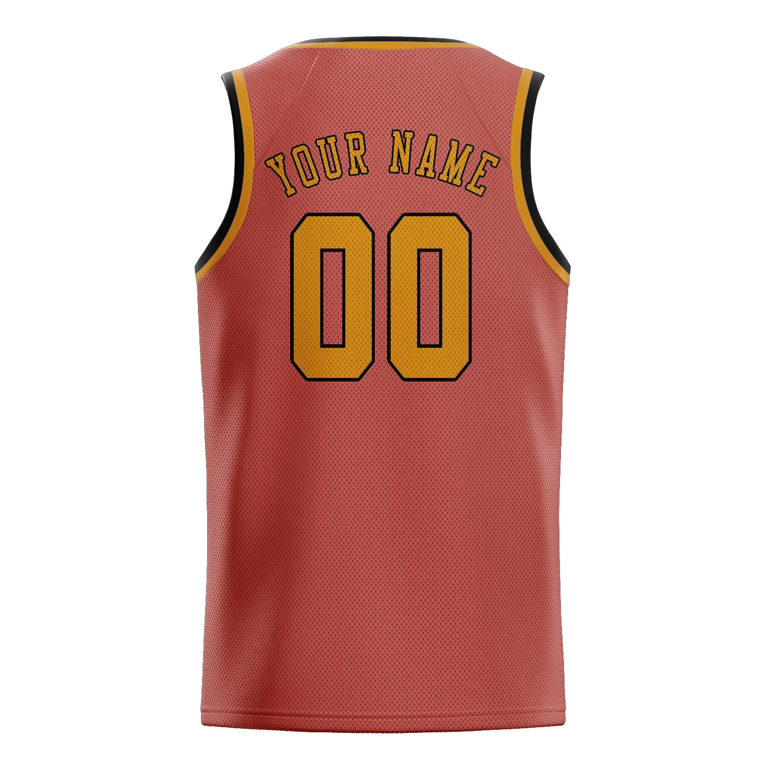 Maillot de basketball personnalisé cuivre rose jaune