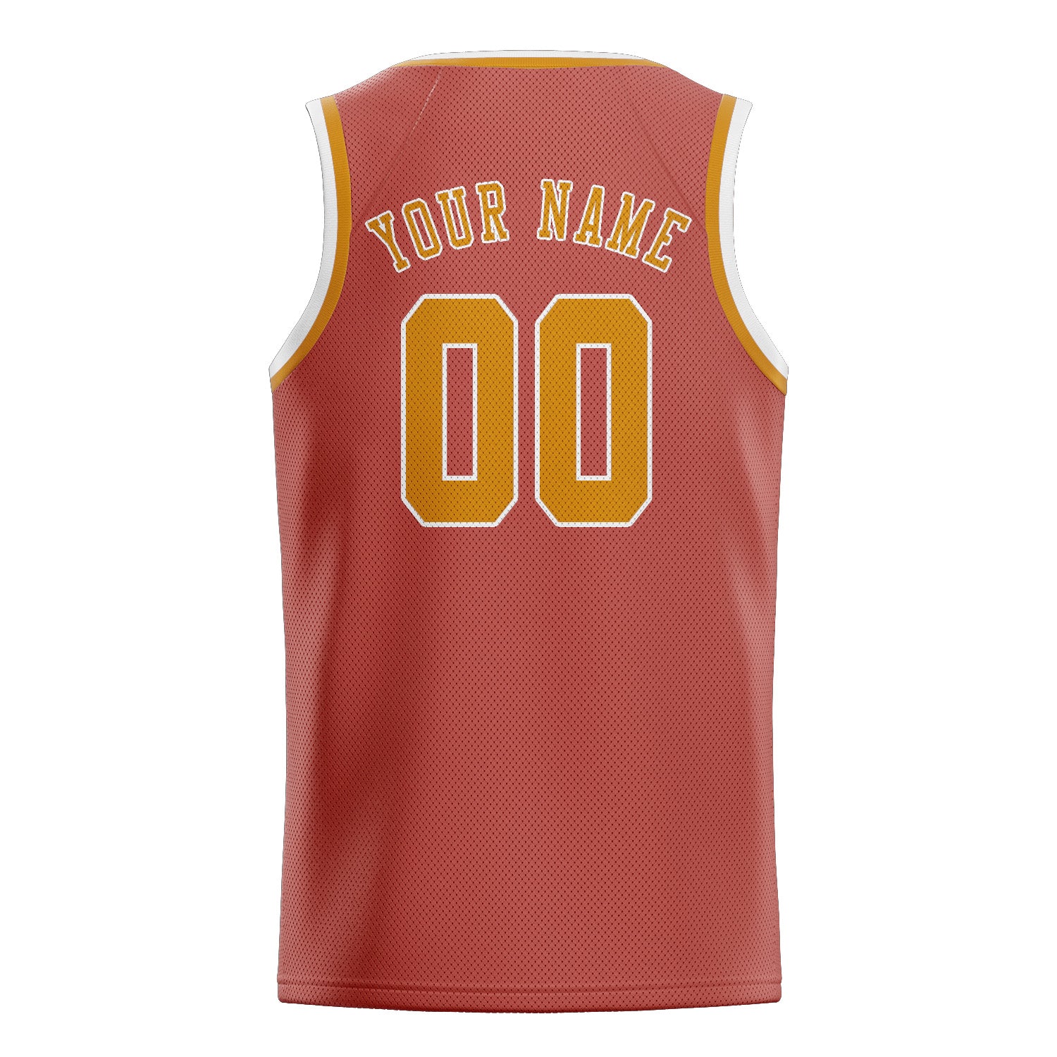 Maillot de basketball personnalisé cuivre rose jaune