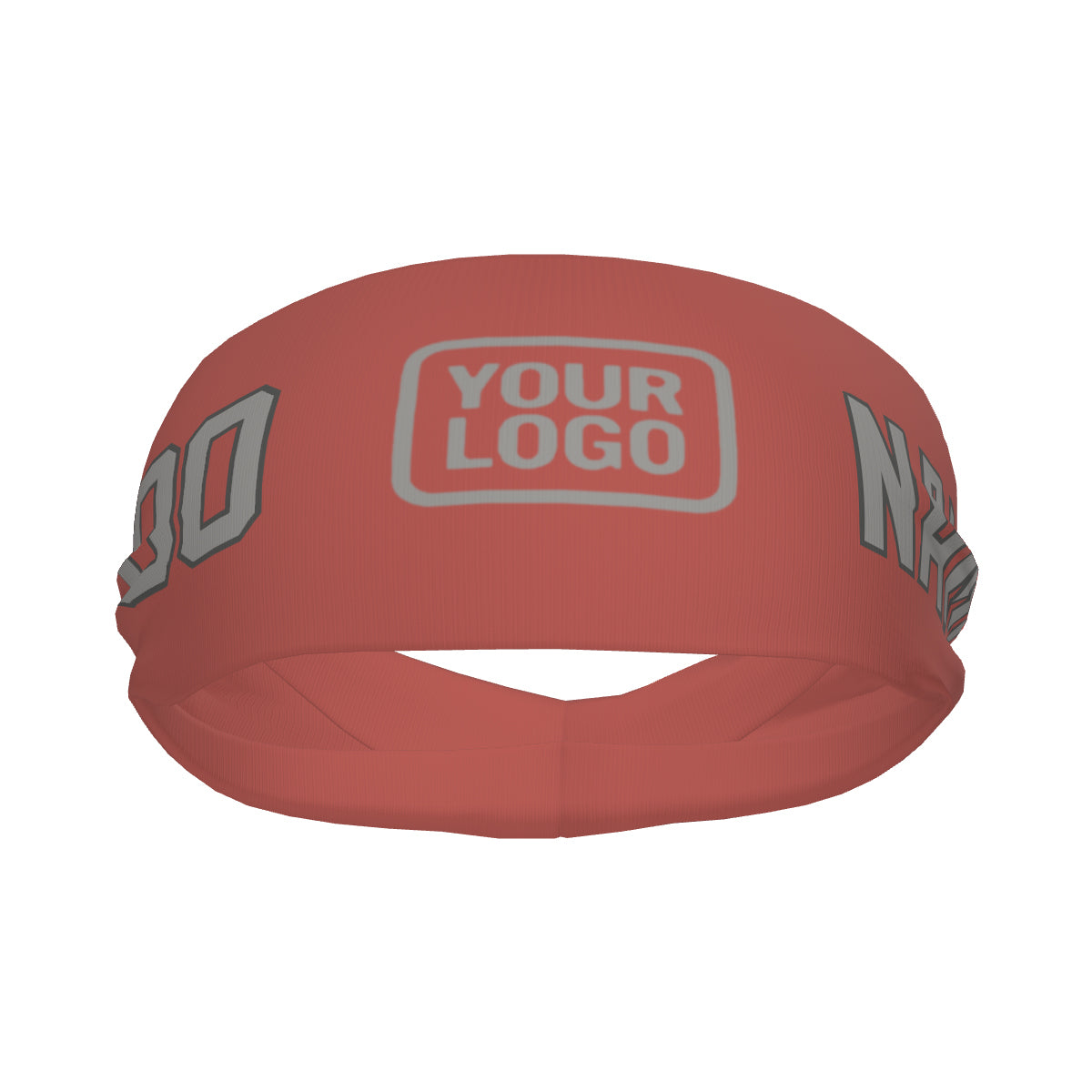 Bandeau de sport personnalisé gris cuivré et rose