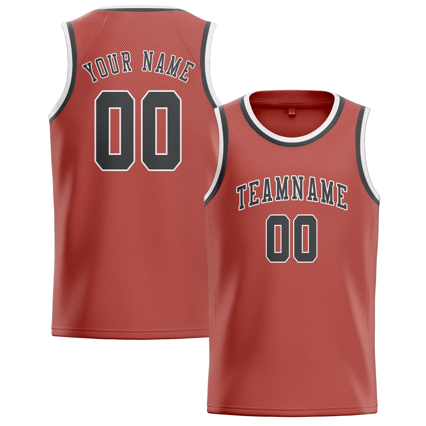 Maillot de basketball personnalisé Copper Rose gris foncé