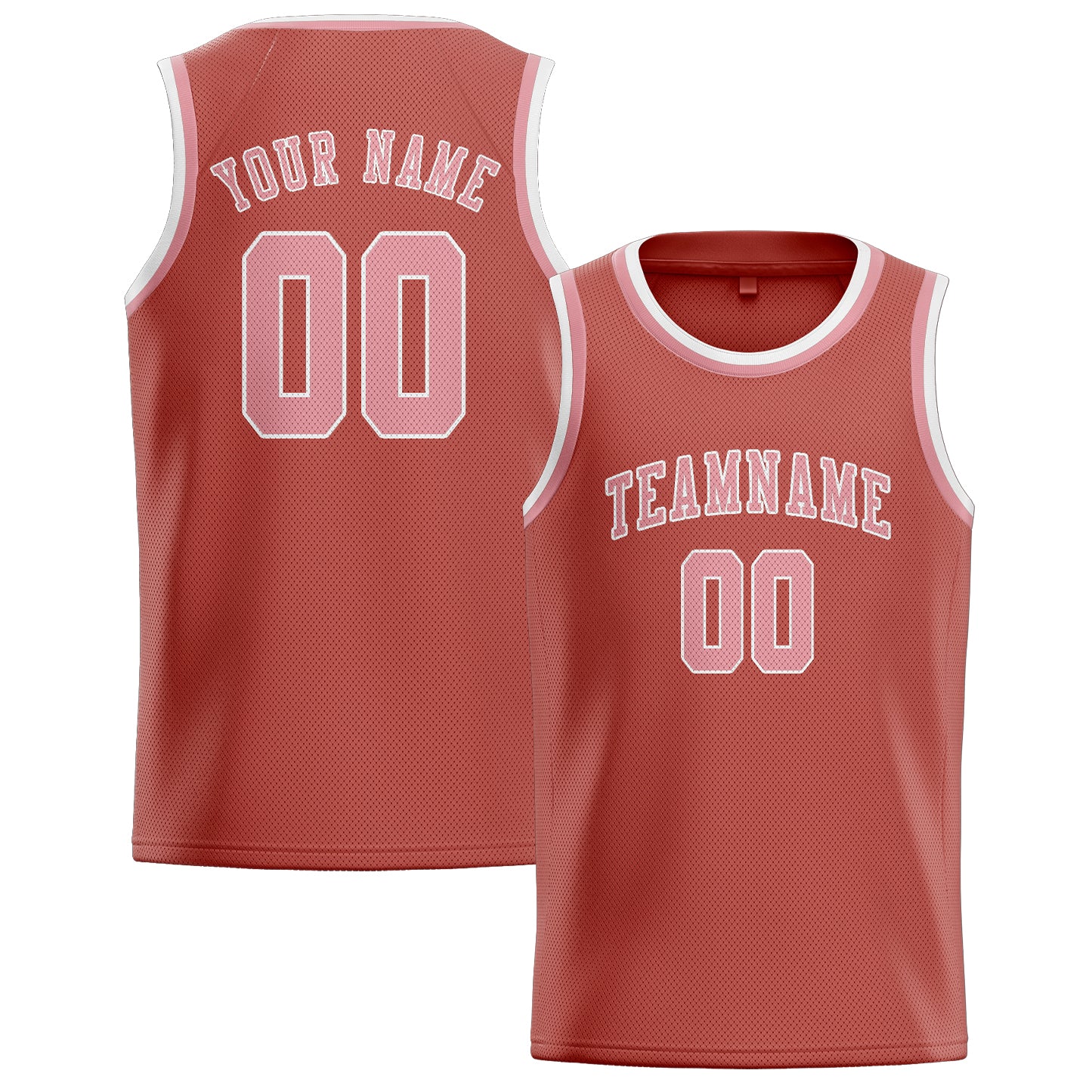 Maillot de basketball personnalisé Copper Rose rose clair