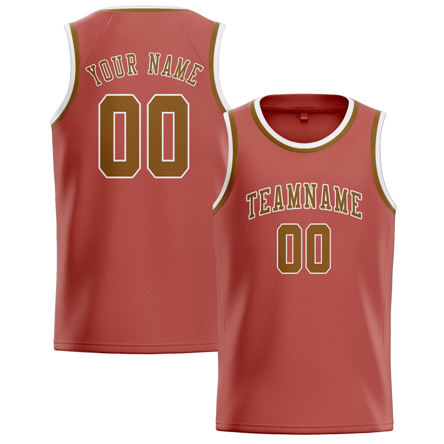 Maillot de basketball kaki Copper Rose personnalisé