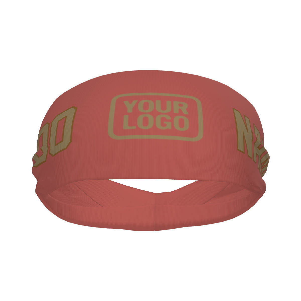 Bandeau de sport personnalisé en cuivre rose kaki clair