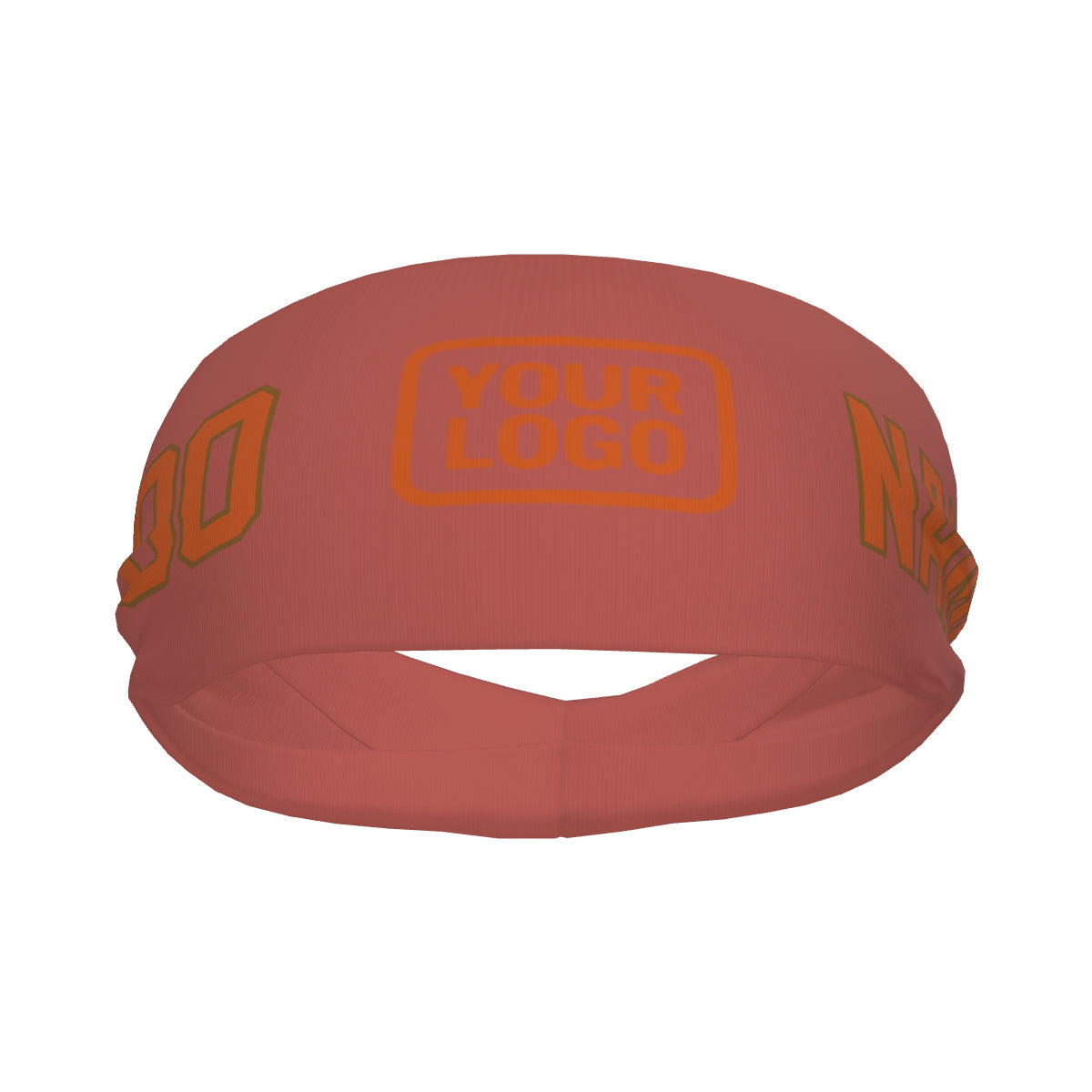 Bandeau de sport personnalisé cuivre rose orange