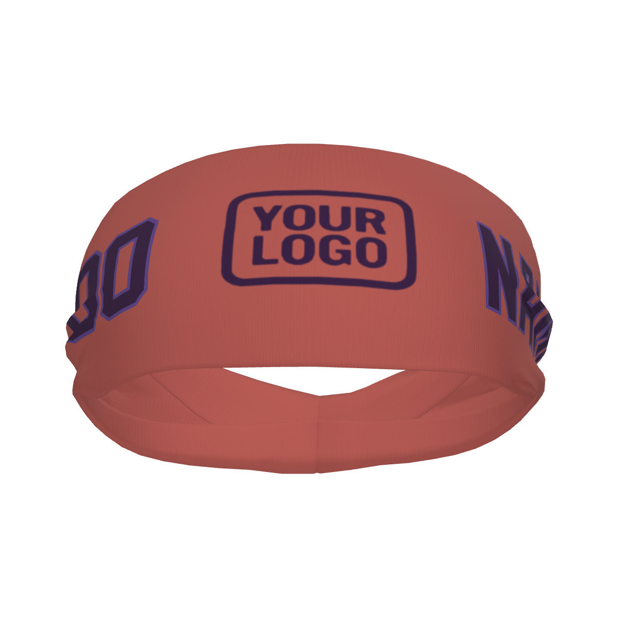Bandeau de sport personnalisé cuivre rose violet