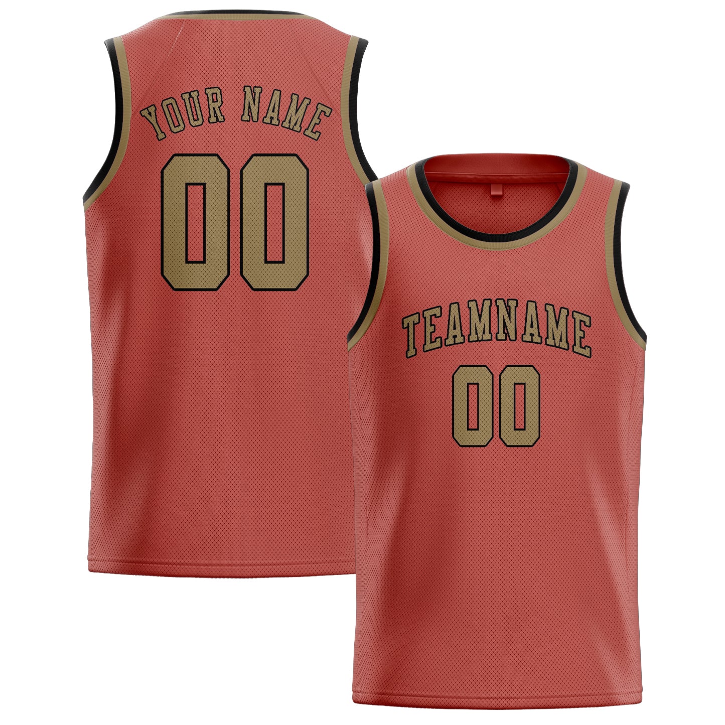 Maillot de basketball personnalisé Copper Rose kaki clair