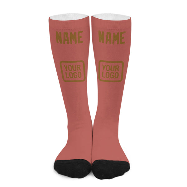 Chaussettes hautes kaki Copper Rose personnalisées