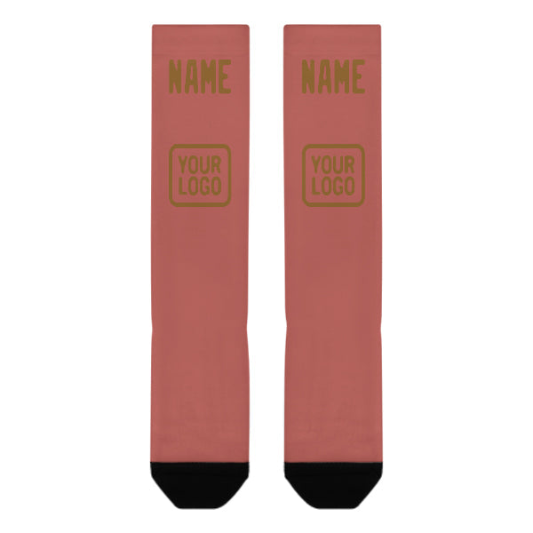 Chaussettes hautes kaki Copper Rose personnalisées