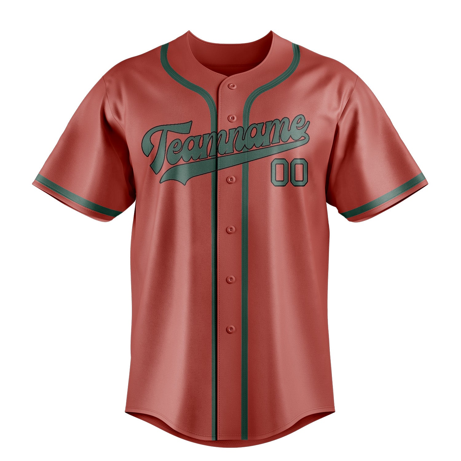 Maillot de baseball personnalisé Copper Rose bleu et vert