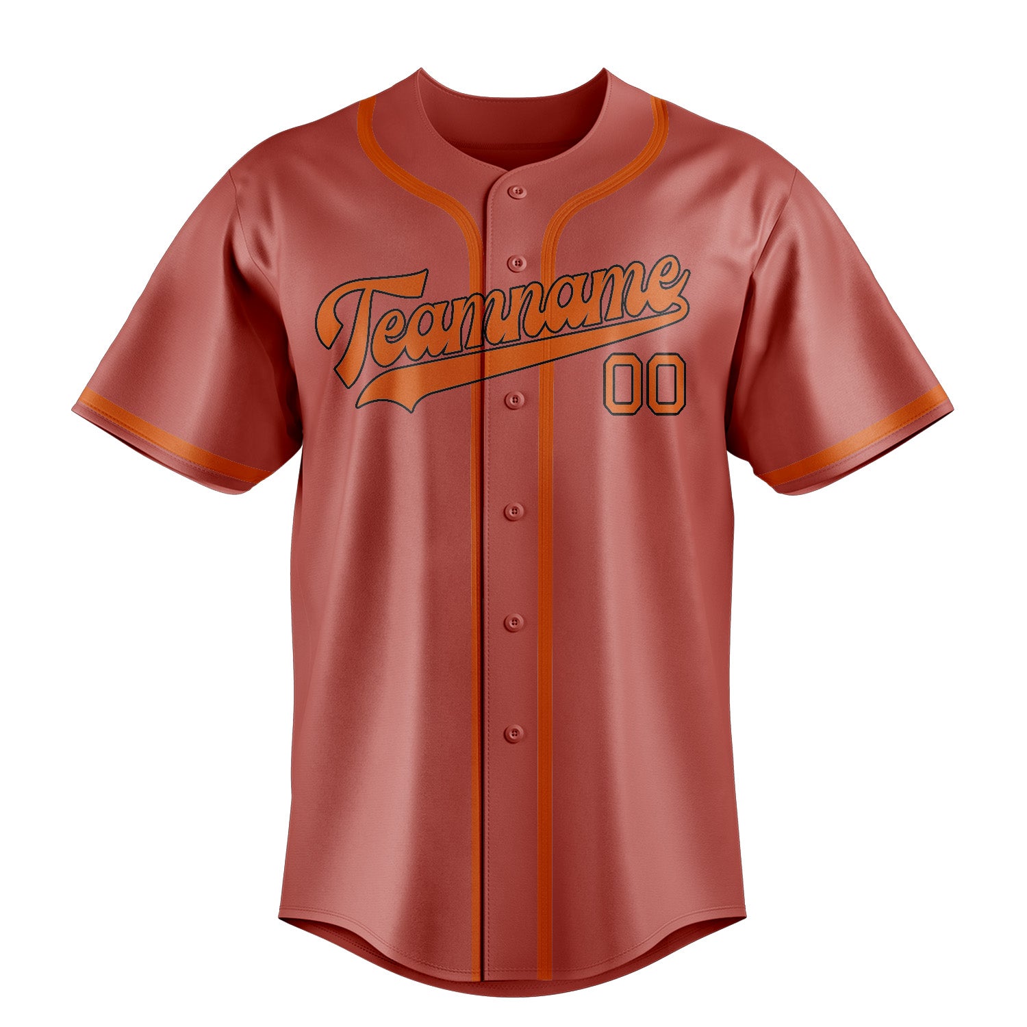 Maillot de baseball personnalisé Copper Rose Orange