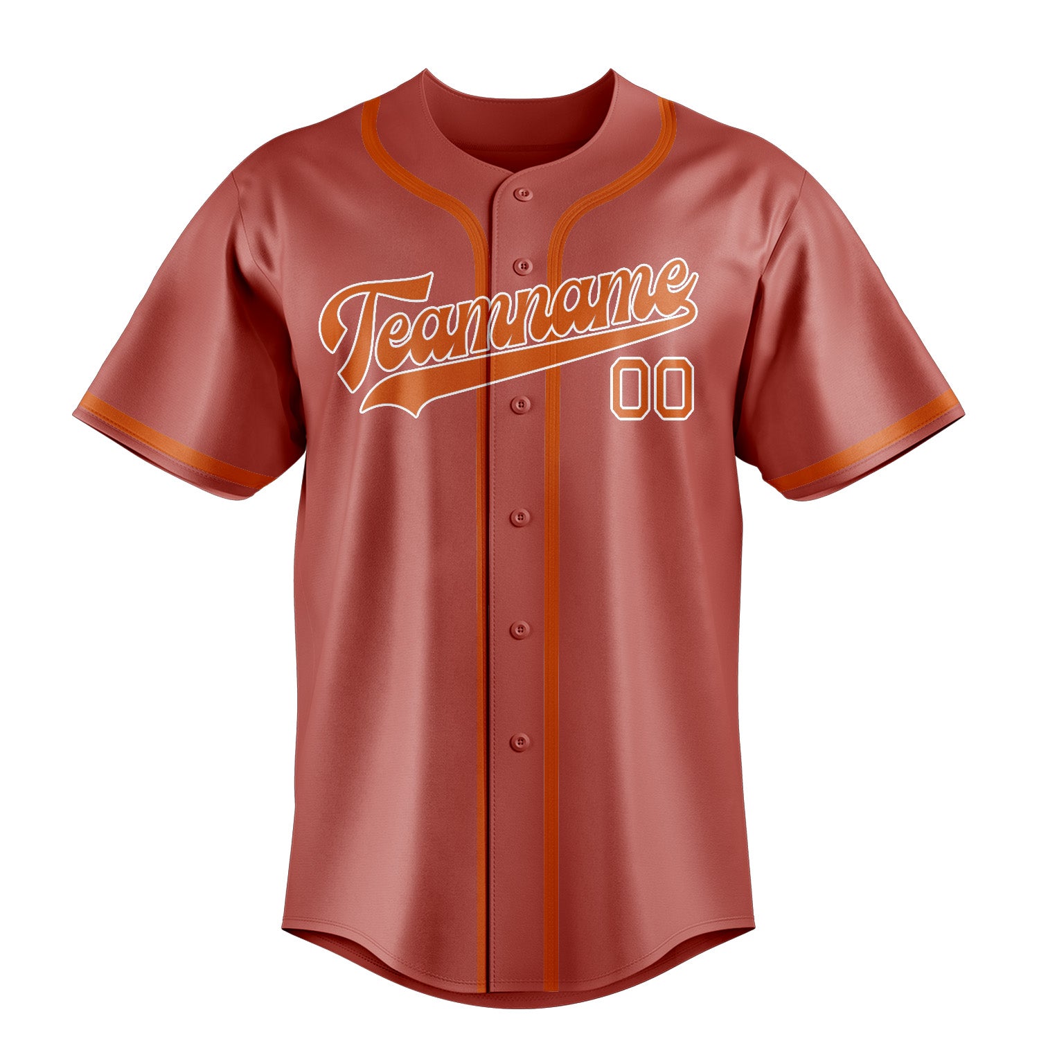 Maillot de baseball personnalisé Copper Rose Orange
