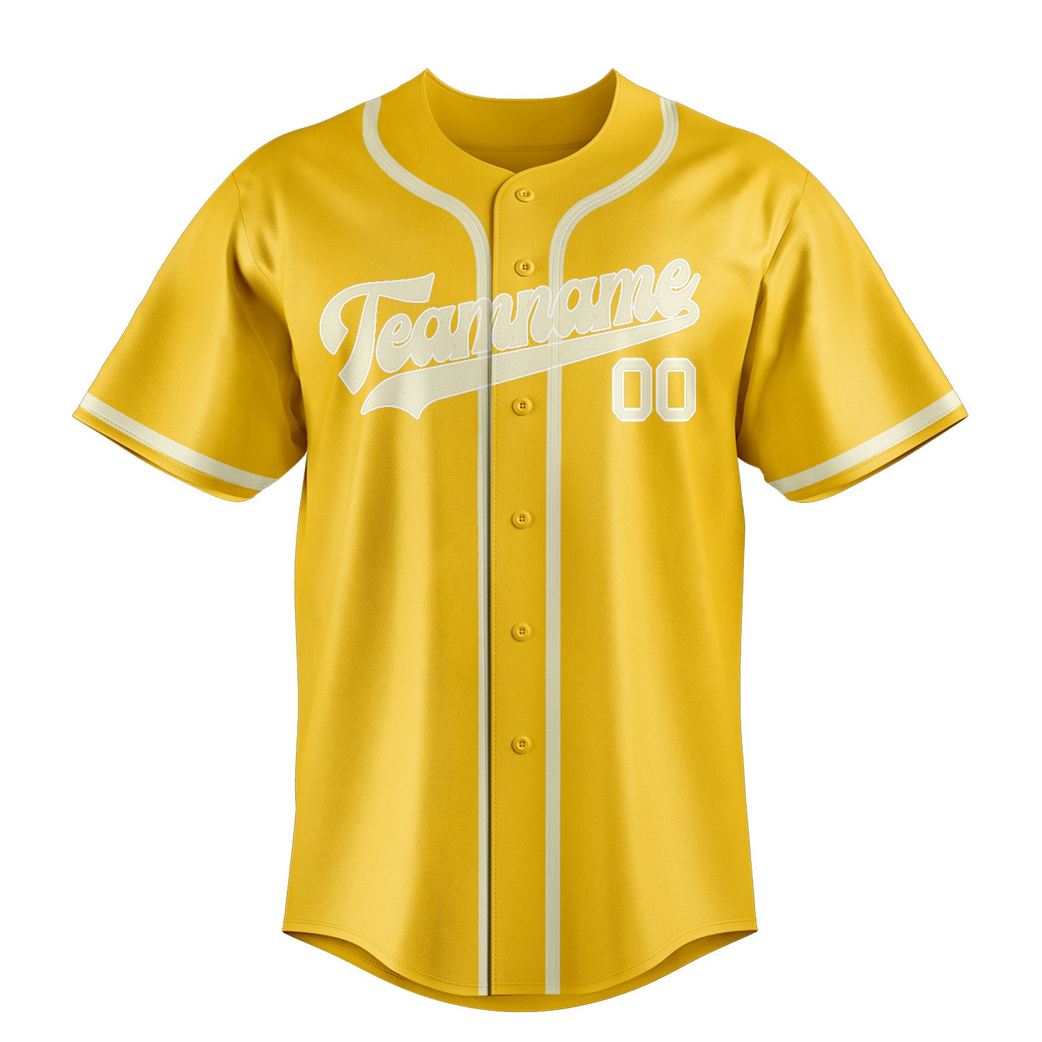 Maillot de baseball personnalisé crème or