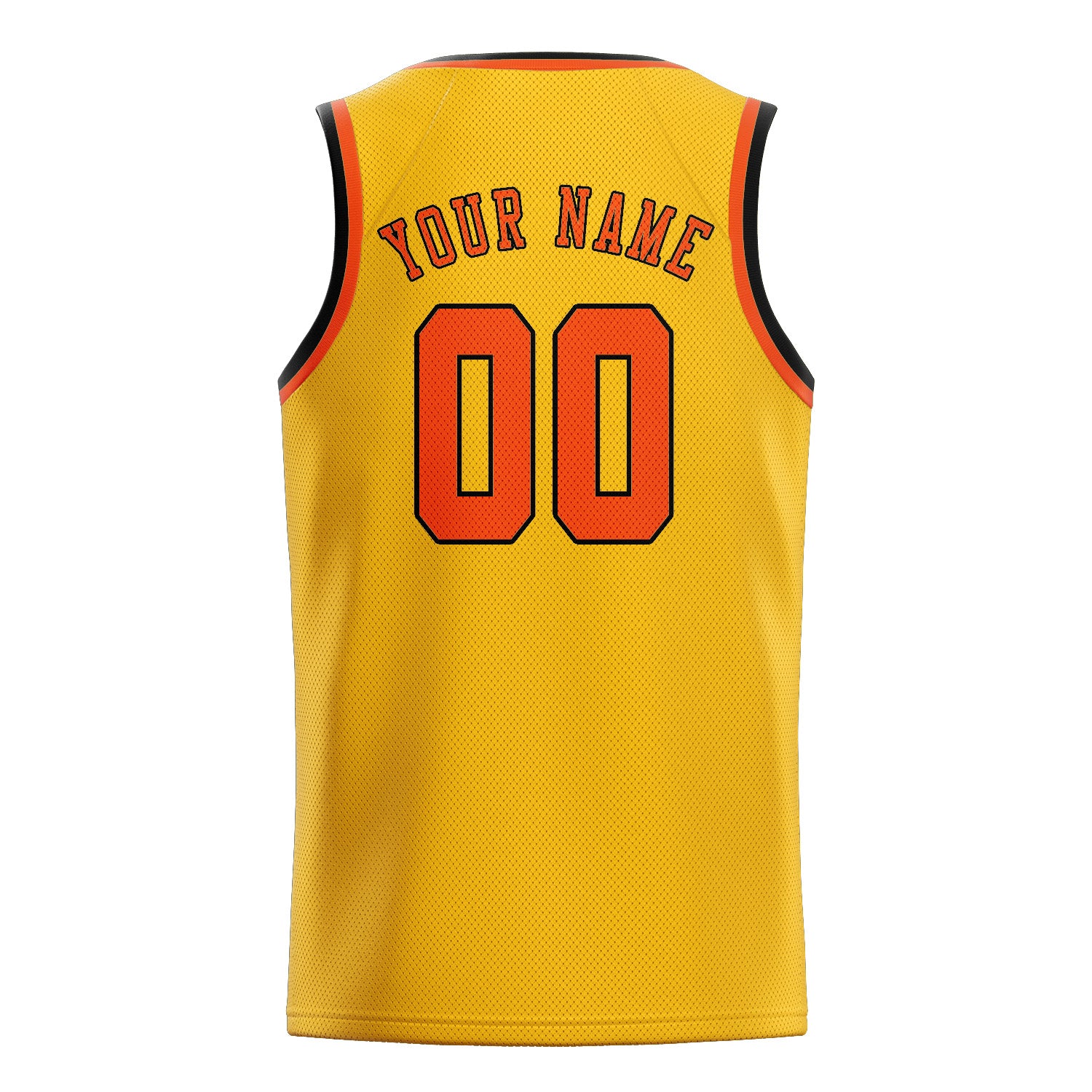Maillot de basketball personnalisé or orange rouge