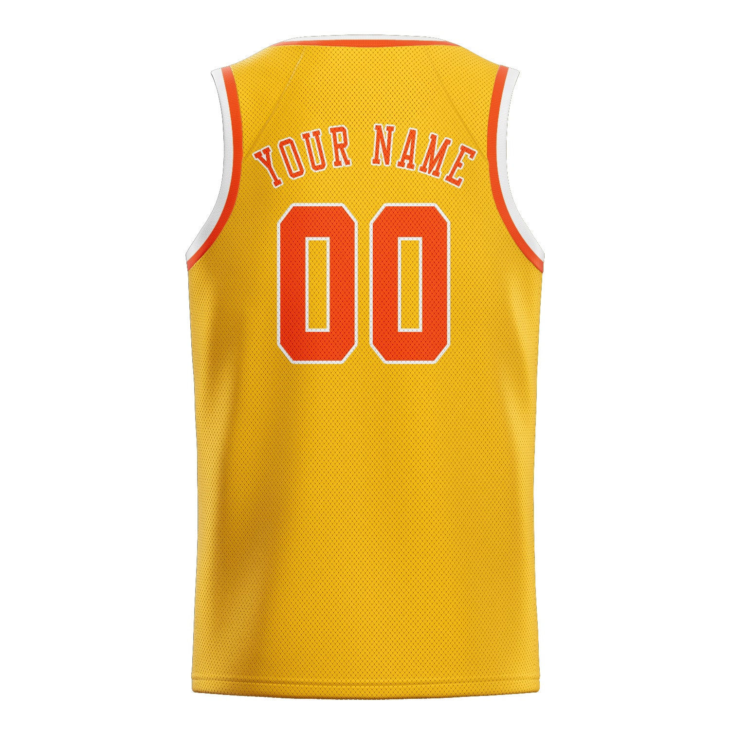 Maillot de basketball personnalisé or orange rouge