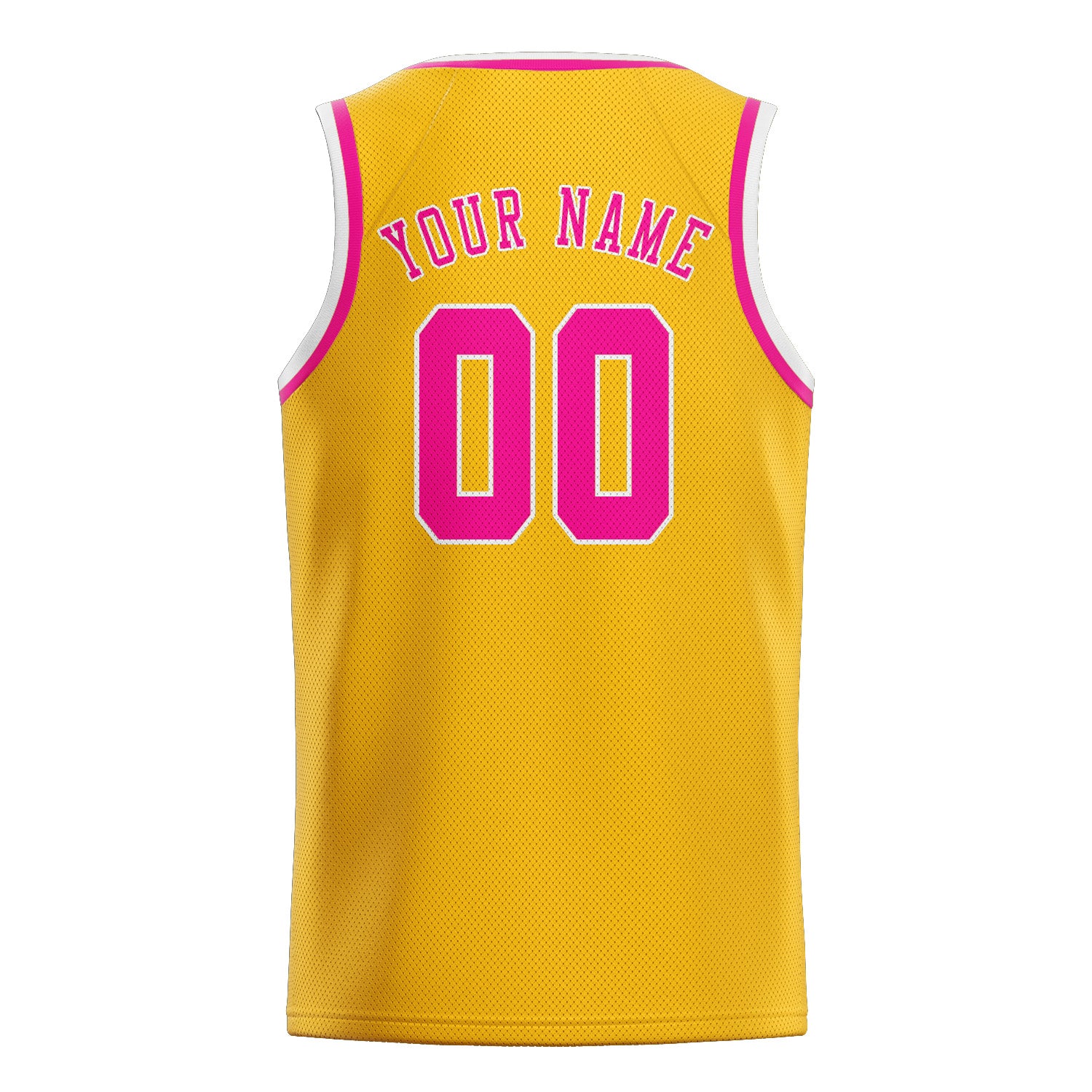 Maillot de basketball personnalisé or et rose