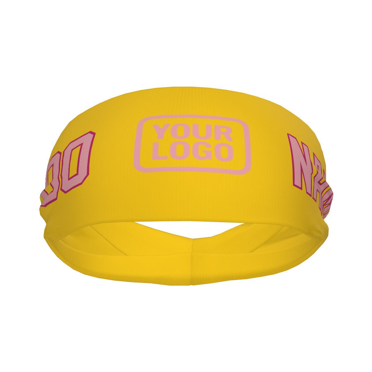 Bandeau de sport personnalisé or rose clair