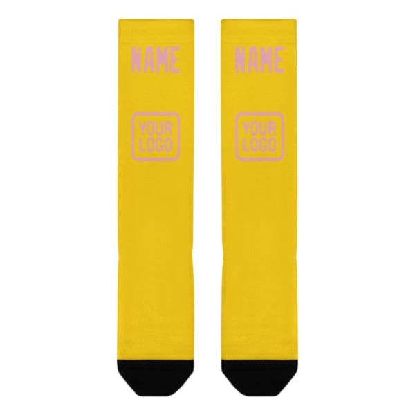 Chaussettes hautes personnalisées or rose clair