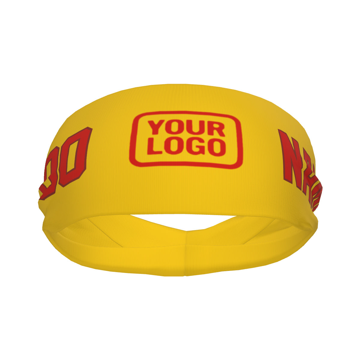 Bandeau de sport personnalisé or orange rouge