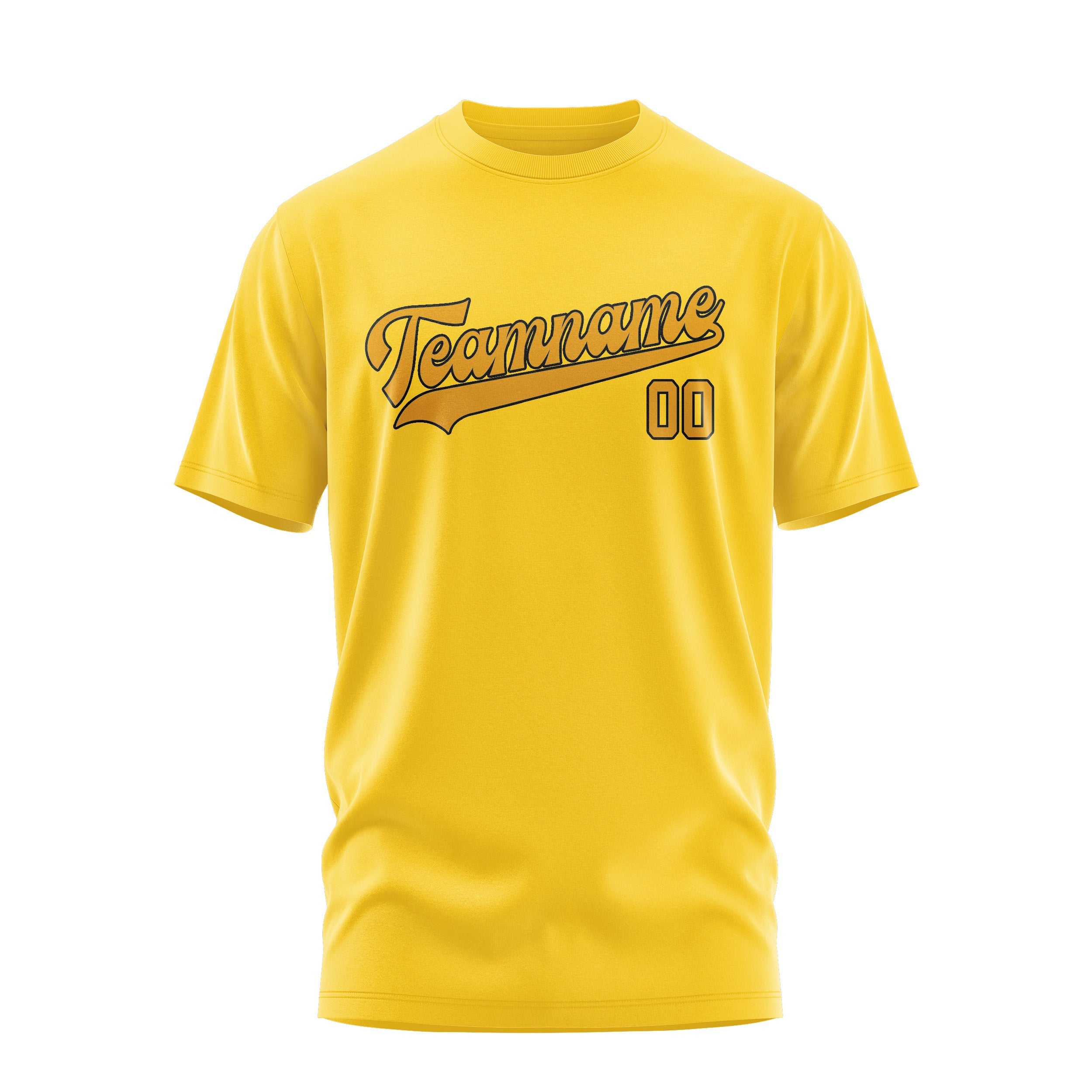 T-shirt personnalisé jaune doré