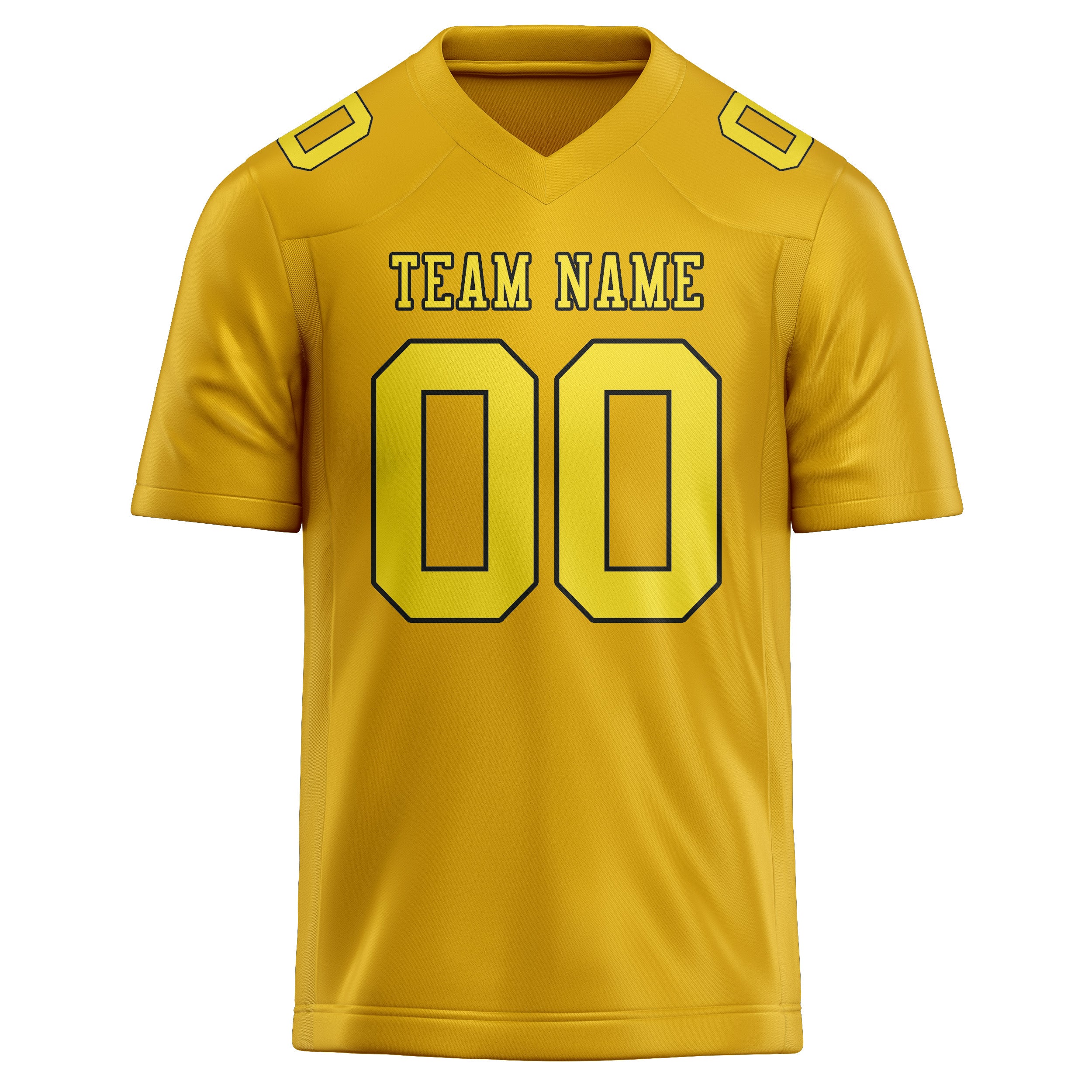 Maillot de football personnalisé or et jaune clair