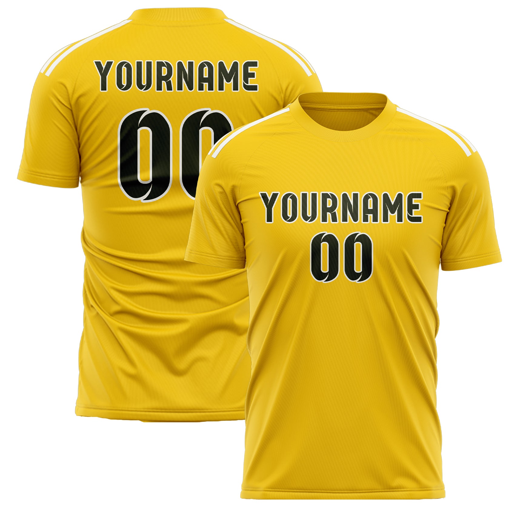 Maillot de football personnalisé Gold Olive